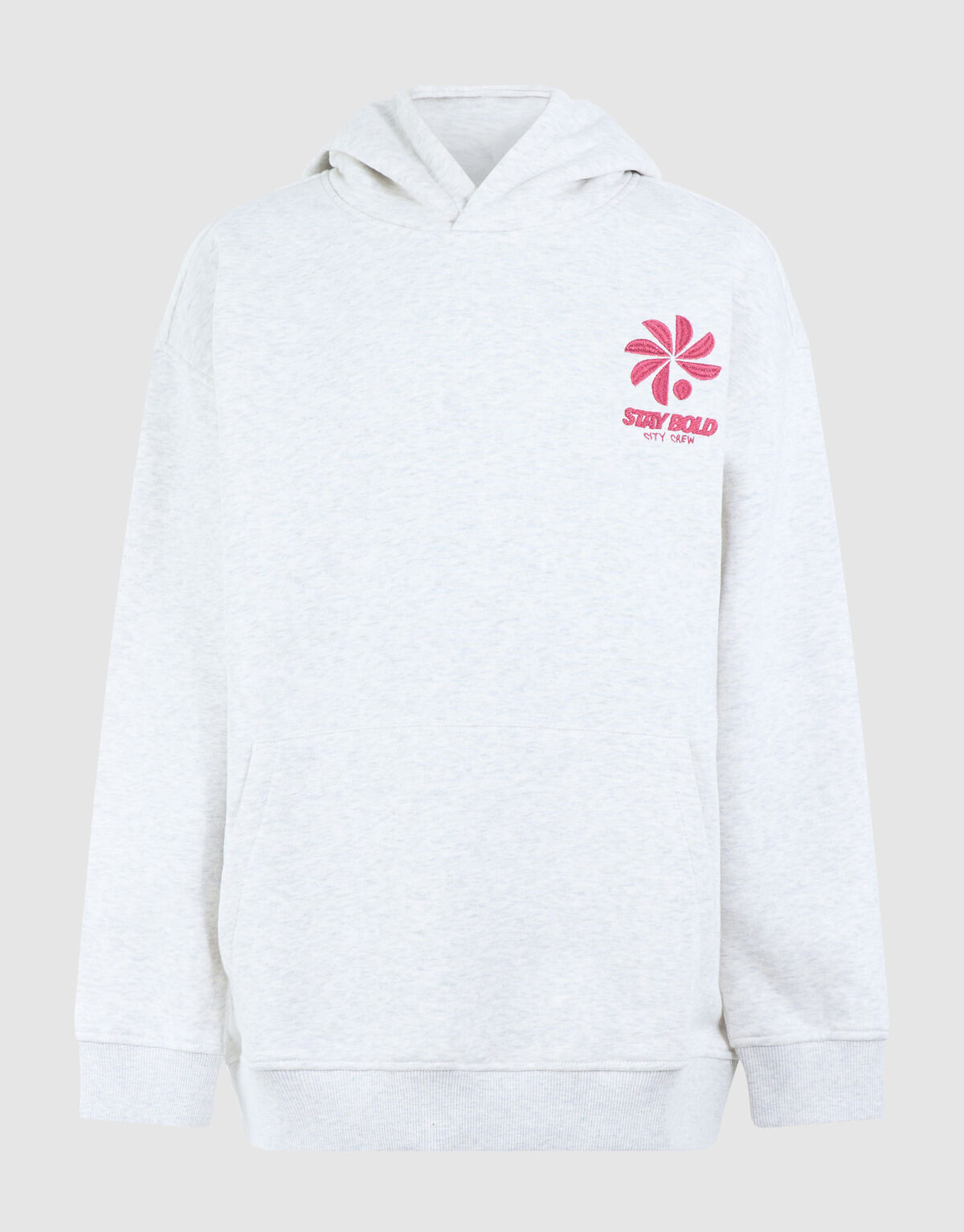 Oversized Fit Bold Artwork Hoodie Lichtgrijs SHOEBY BOYS