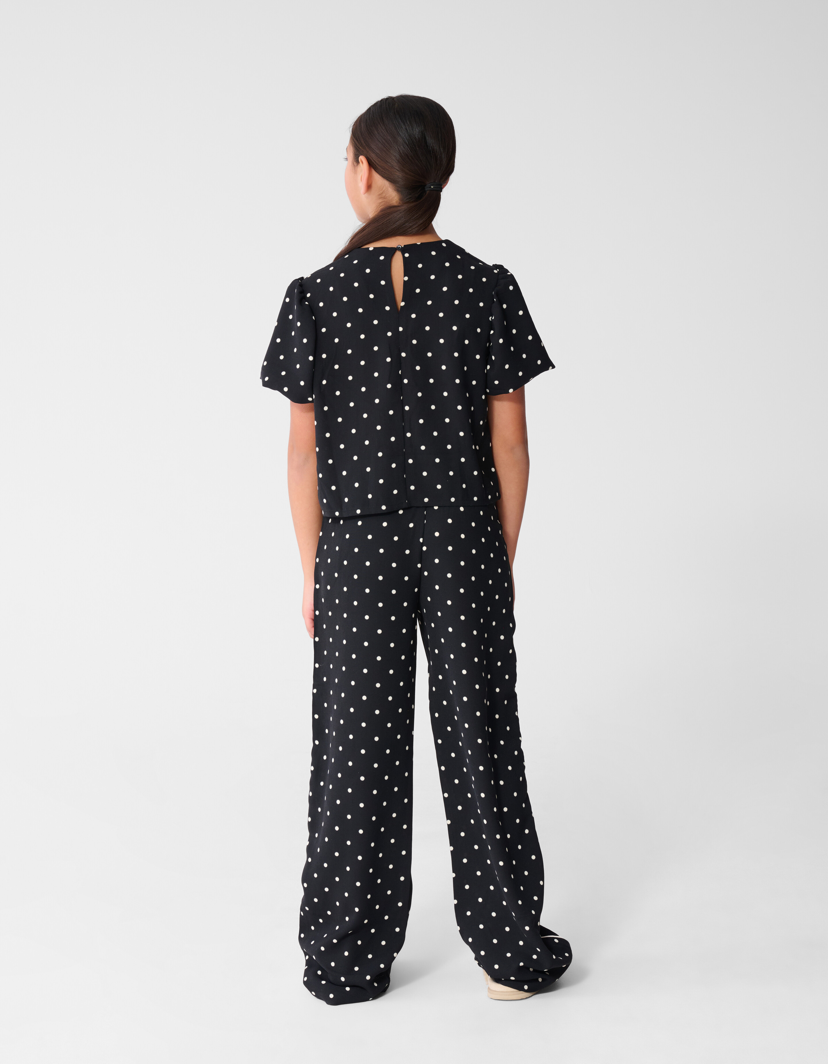 Twist Polkadot Top Zwart SHOEBY GIRLS