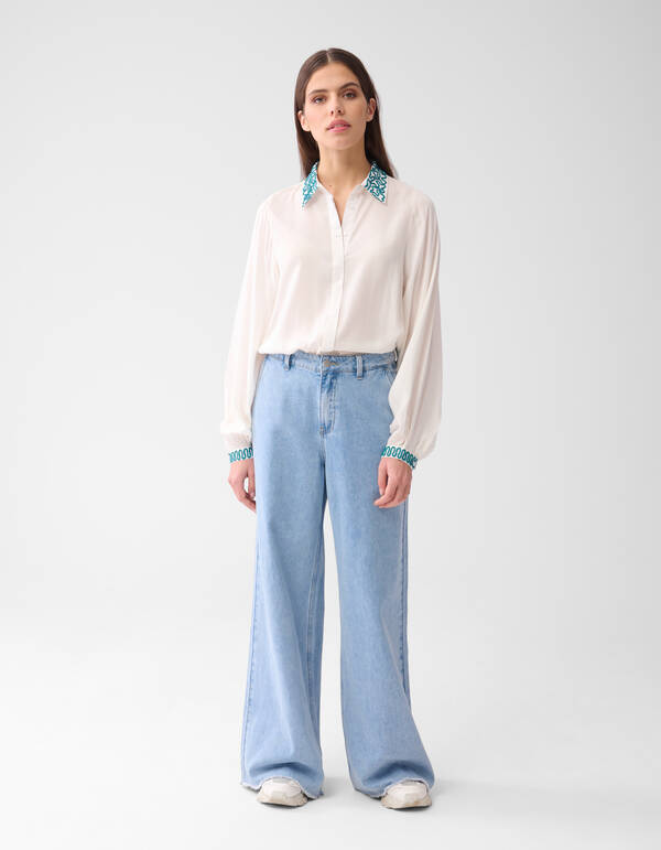 Wide Leg Jeans Bleached By Mieke SHOEBY WOMEN