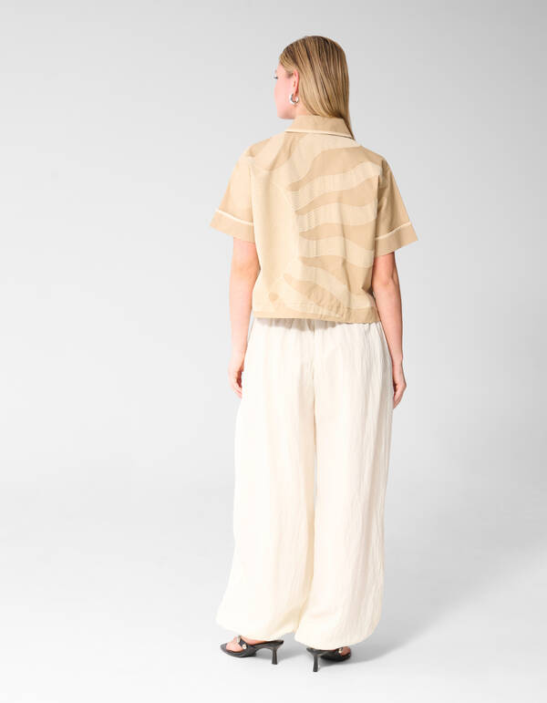 Short Sleeve Embroidery Jack Zand SHOEBY WOMEN