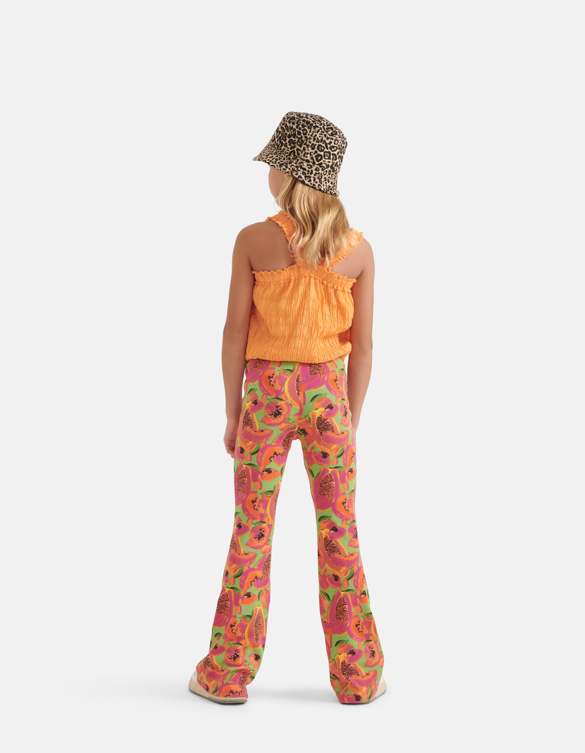 Fruit Rib Flared Legging Groen SHOEBY GIRLS