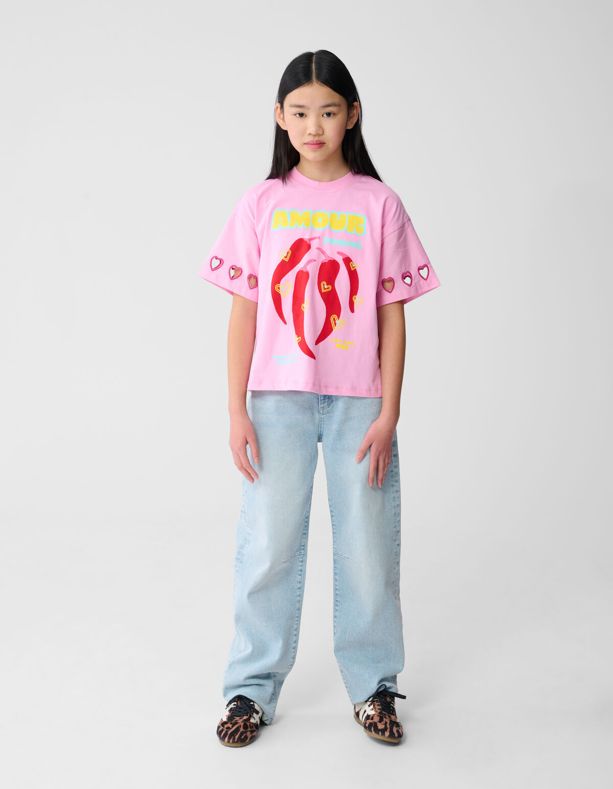 Heart Artwork T-shirt Lichtroze SHOEBY GIRLS