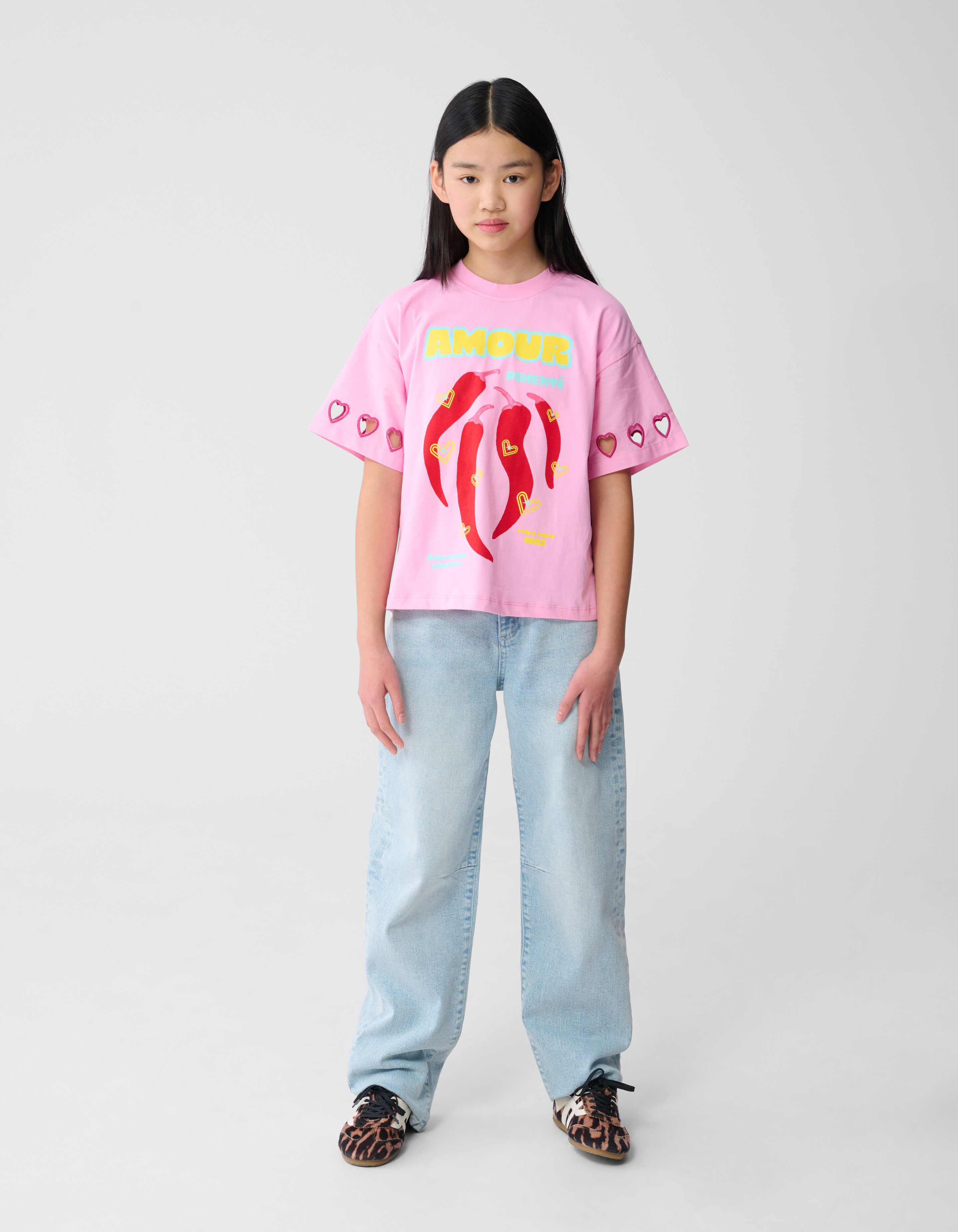 Heart Artwork T-shirt Lichtroze SHOEBY GIRLS