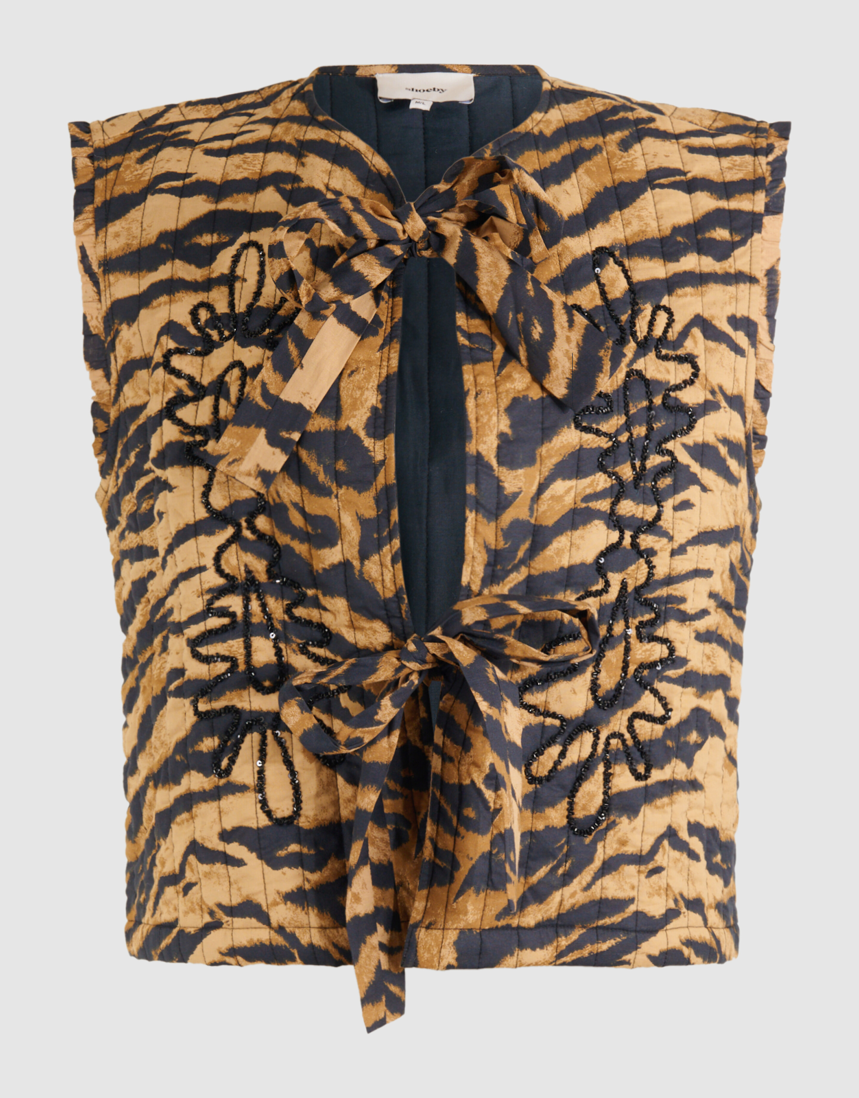 Tiger Bow Gilet Bruin SHOEBY WOMEN