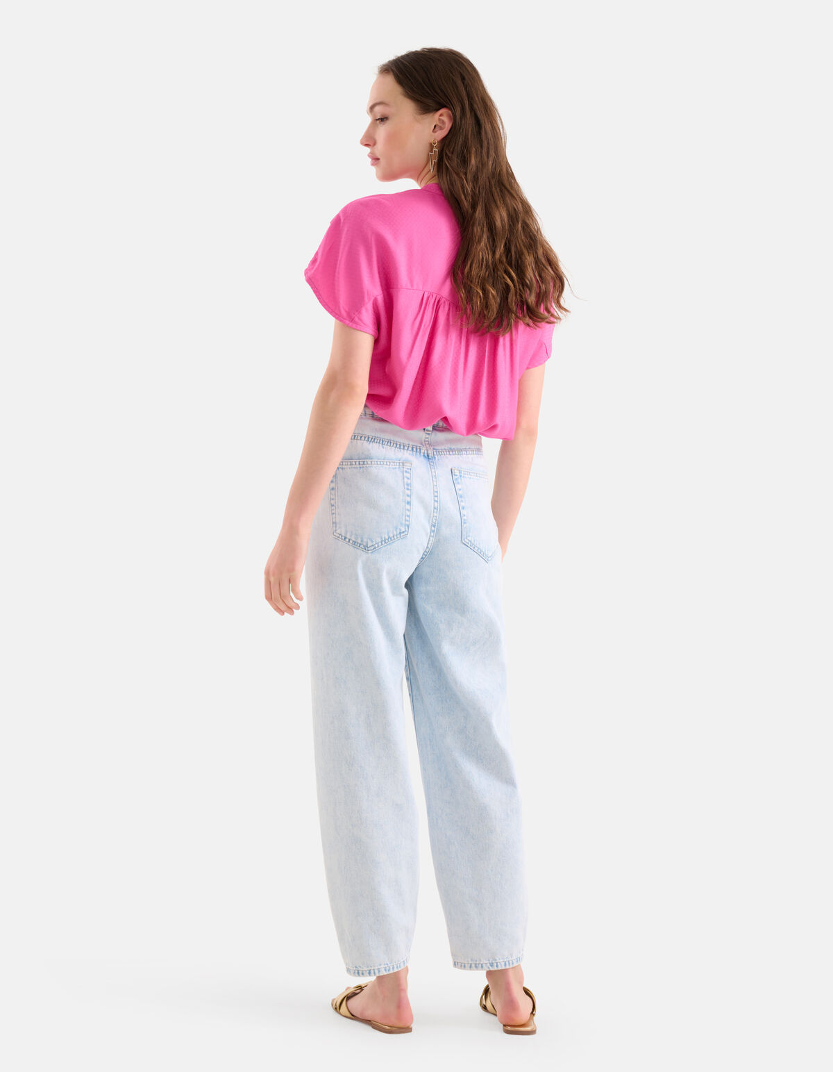 Relaxed Fit Top Roze SHOEBY WOMEN