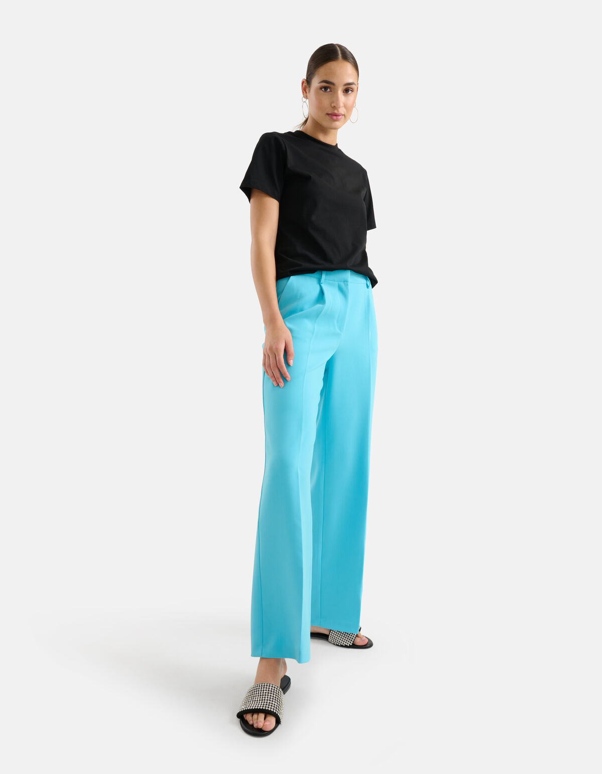 Wide Leg Pantalon Blauw SHOEBY WOMEN