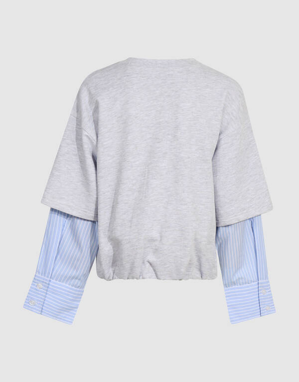 Balloon Longsleeve T-shirt Lichtgrijs SHOEBY GIRLS