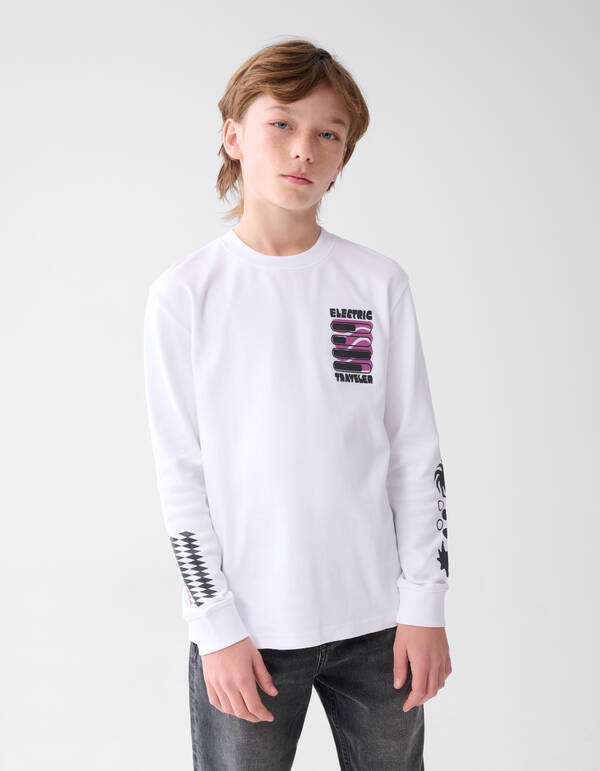 Artwork Longsleeve T-shirt Wit SHOEBY BOYS
