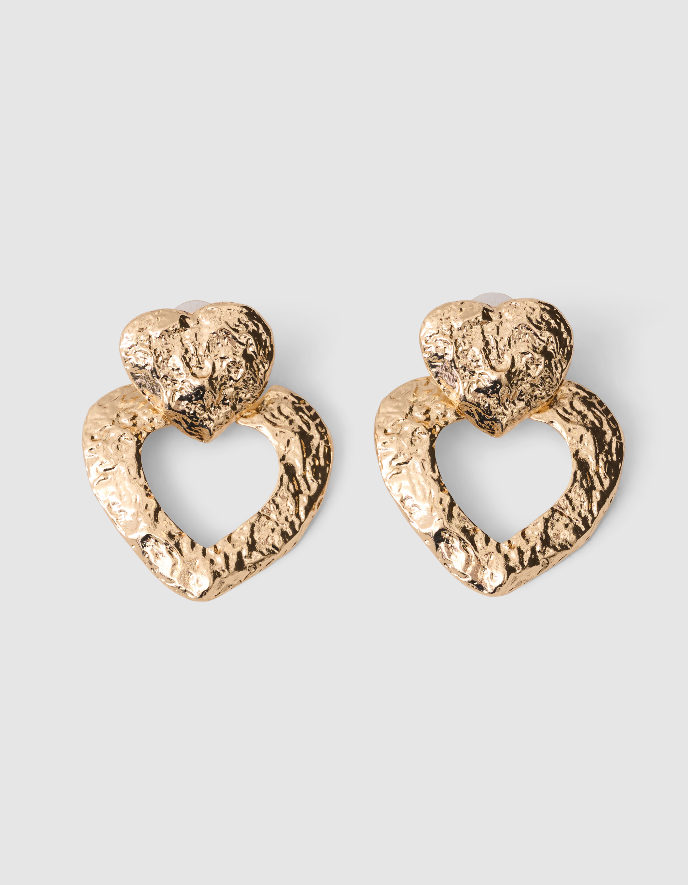 Double Heart Oorbellen Goud SHOEBY ACCESSOIRES