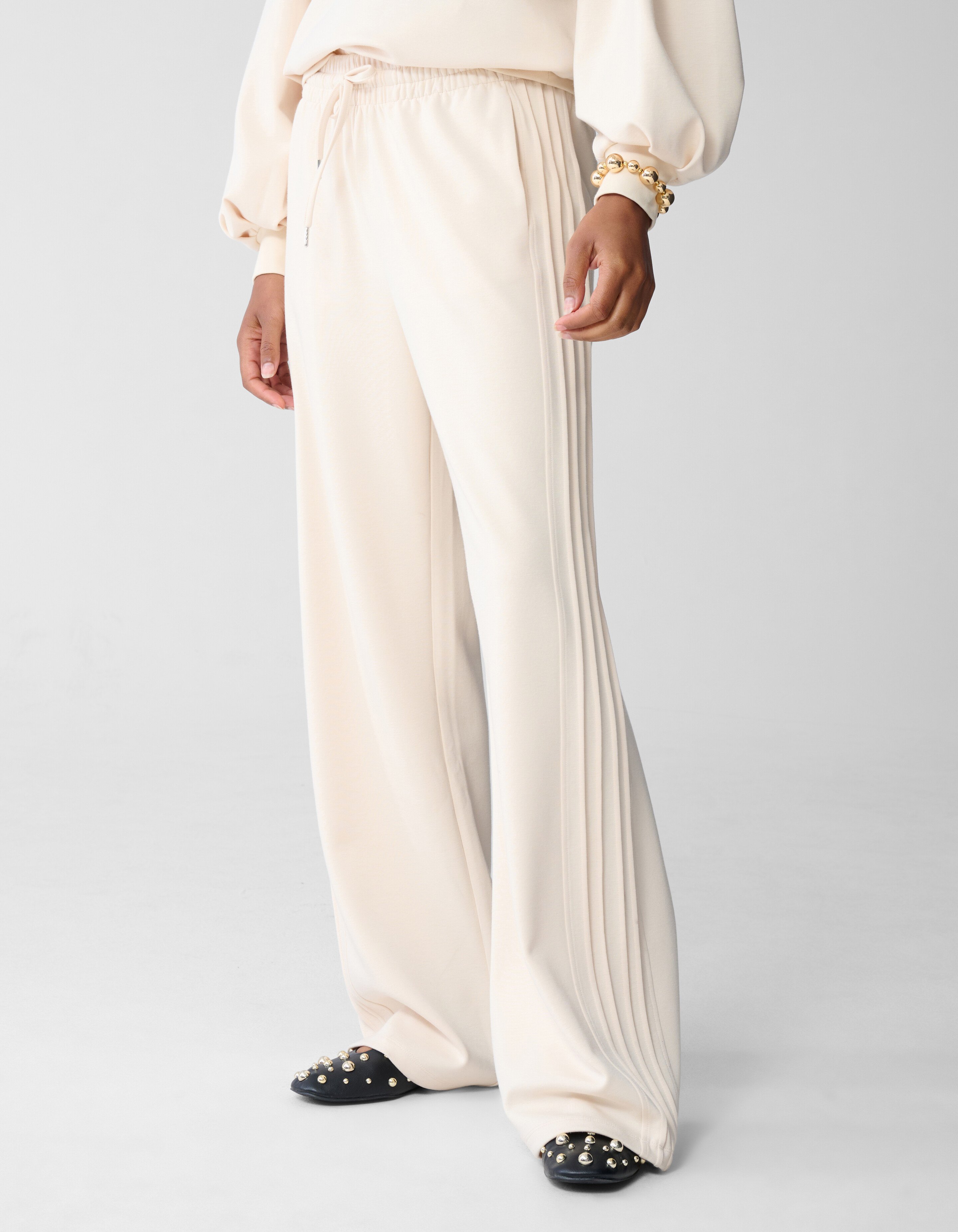 Wide Leg Broek Gebroken Wit By Fred SHOEBY WOMEN