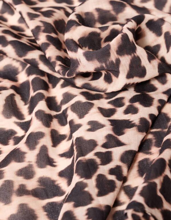 Heart Leopard Bandana Bruin SHOEBY ACCESSOIRES