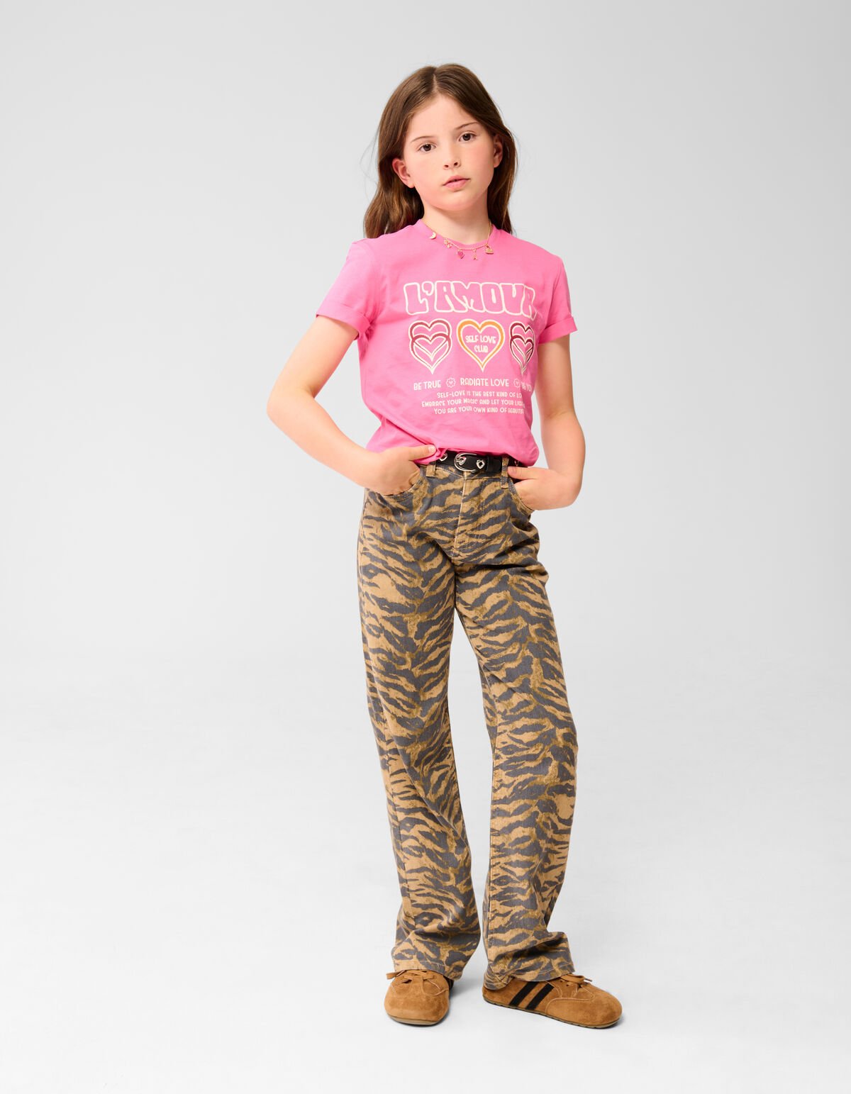 Self Love Artwork T-shirt Roze SHOEBY GIRLS