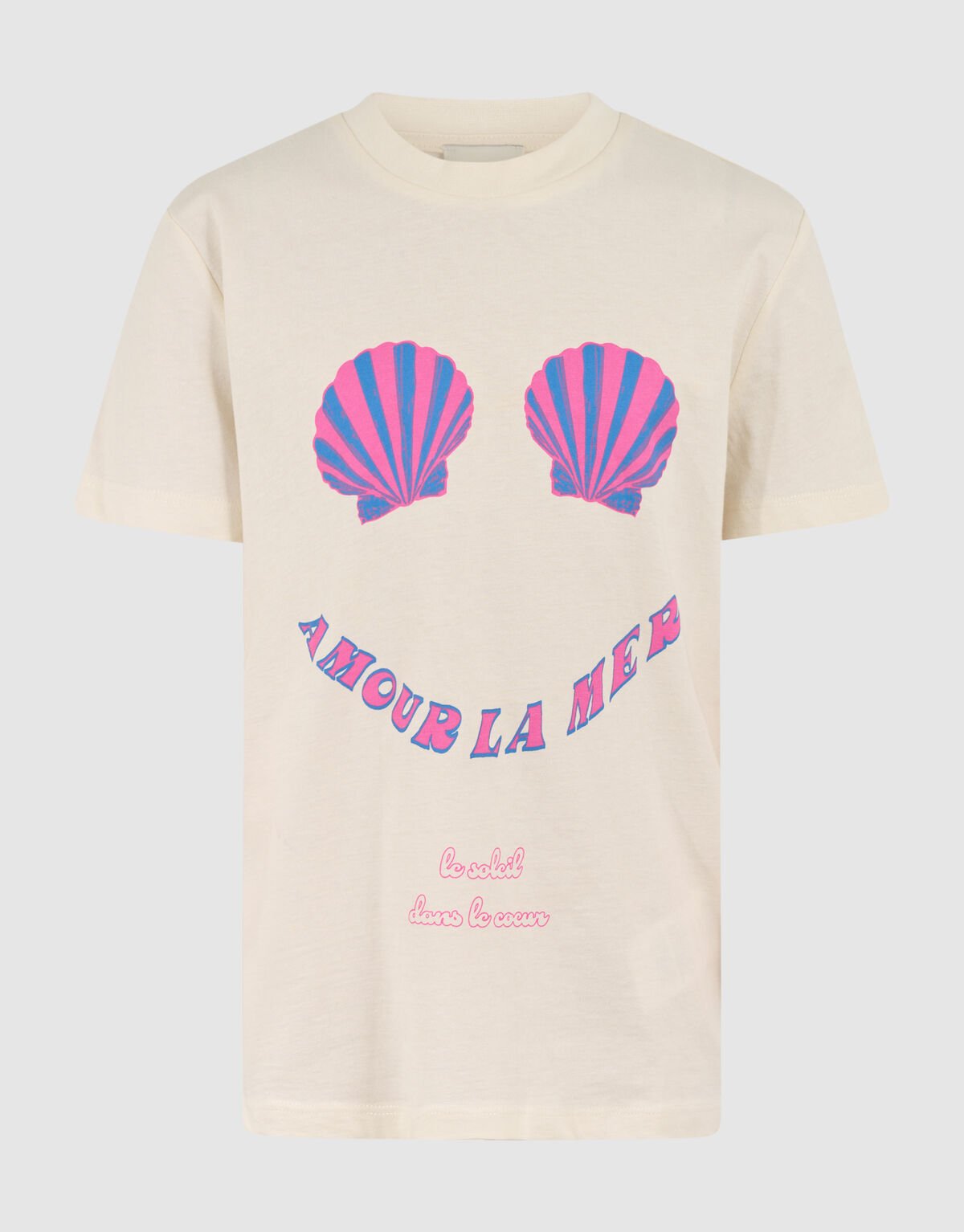 La Mer Artwork T-shirt Gebroken Wit SHOEBY GIRLS