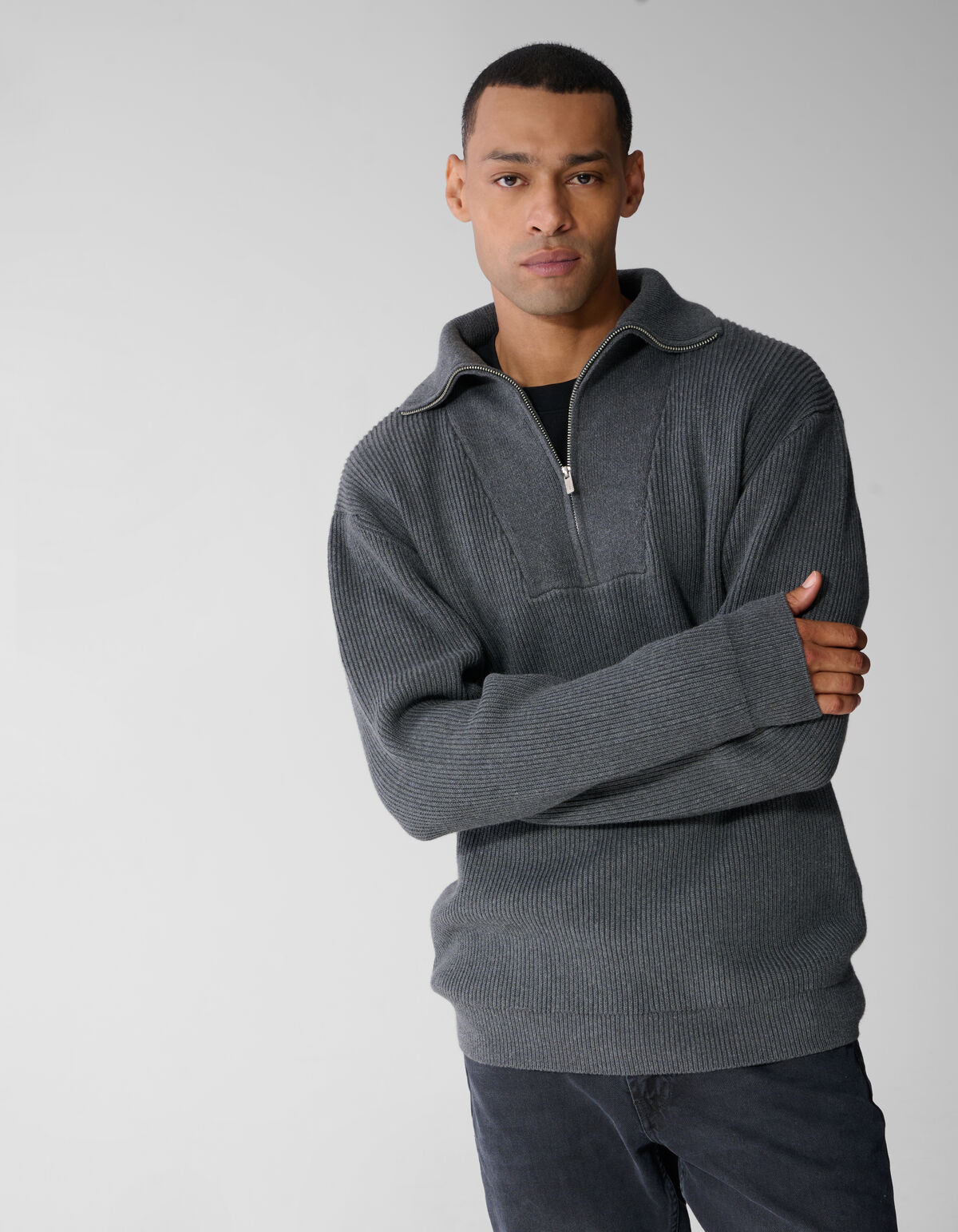 Relaxed Sailor Trui Grijs SHOEBY MEN