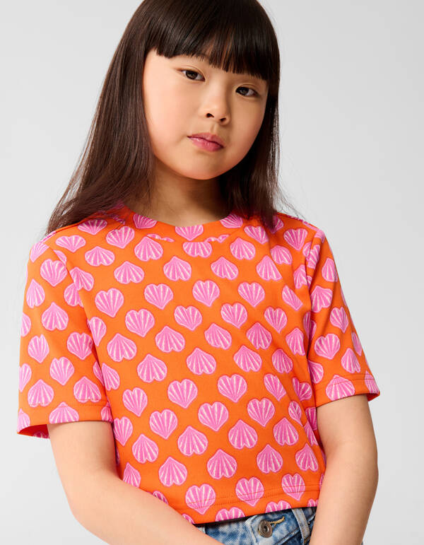 Schelpen Crop Top Oranje SHOEBY GIRLS