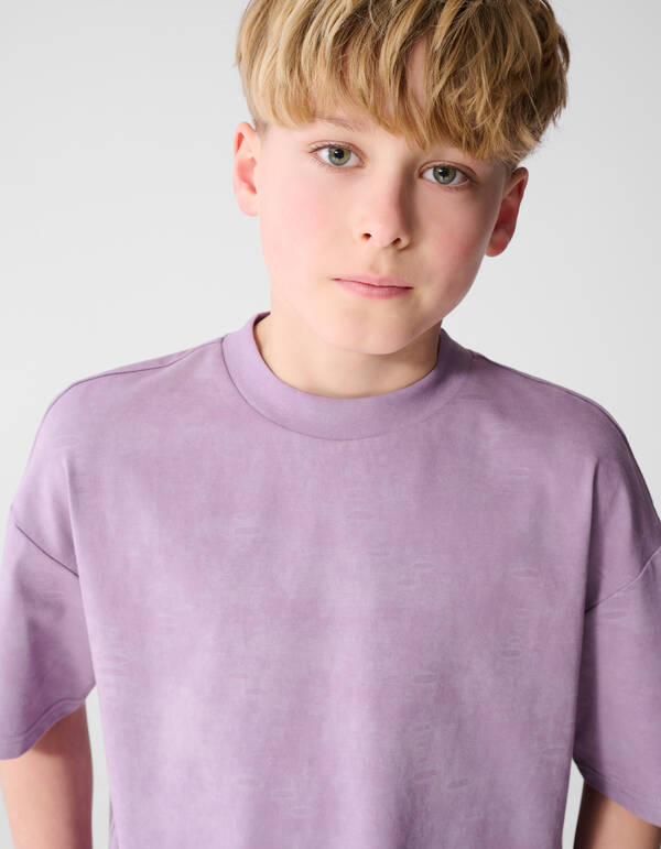 Oversized Washed Label T-shirt Lichtpaars SHOEBY BOYS