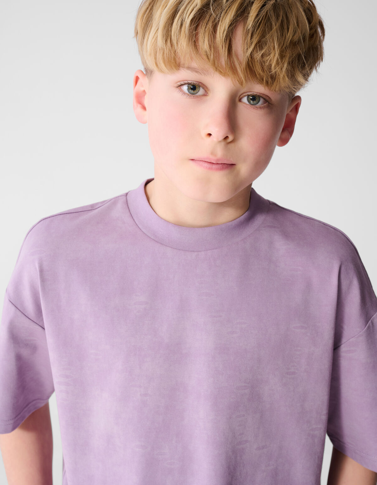 Oversized Washed Label T-shirt Lichtpaars SHOEBY BOYS