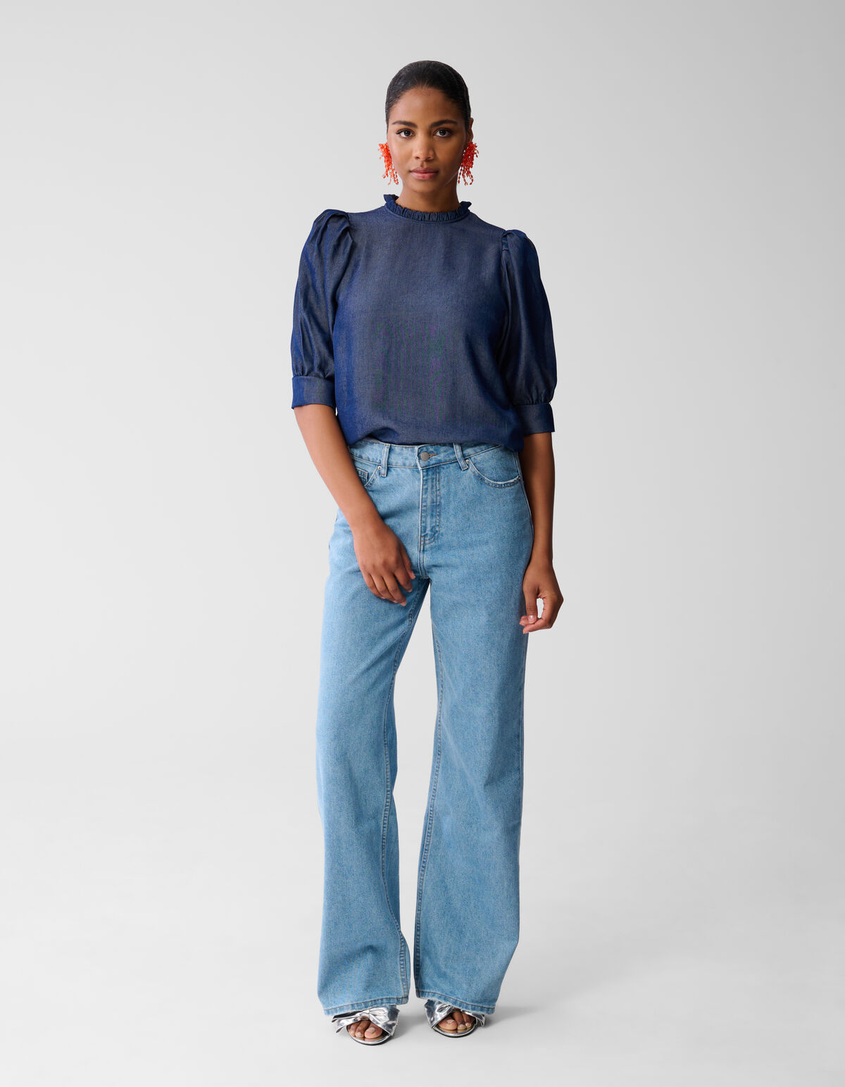 Tencel Top Donkerblauw SHOEBY WOMEN