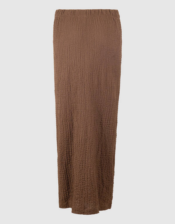 Crinkle Maxi Rok Bruin SHOEBY WOMEN