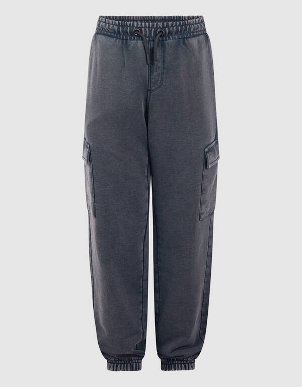 Loose Fit Cargo Broek Donkergrijs SHOEBY BOYS