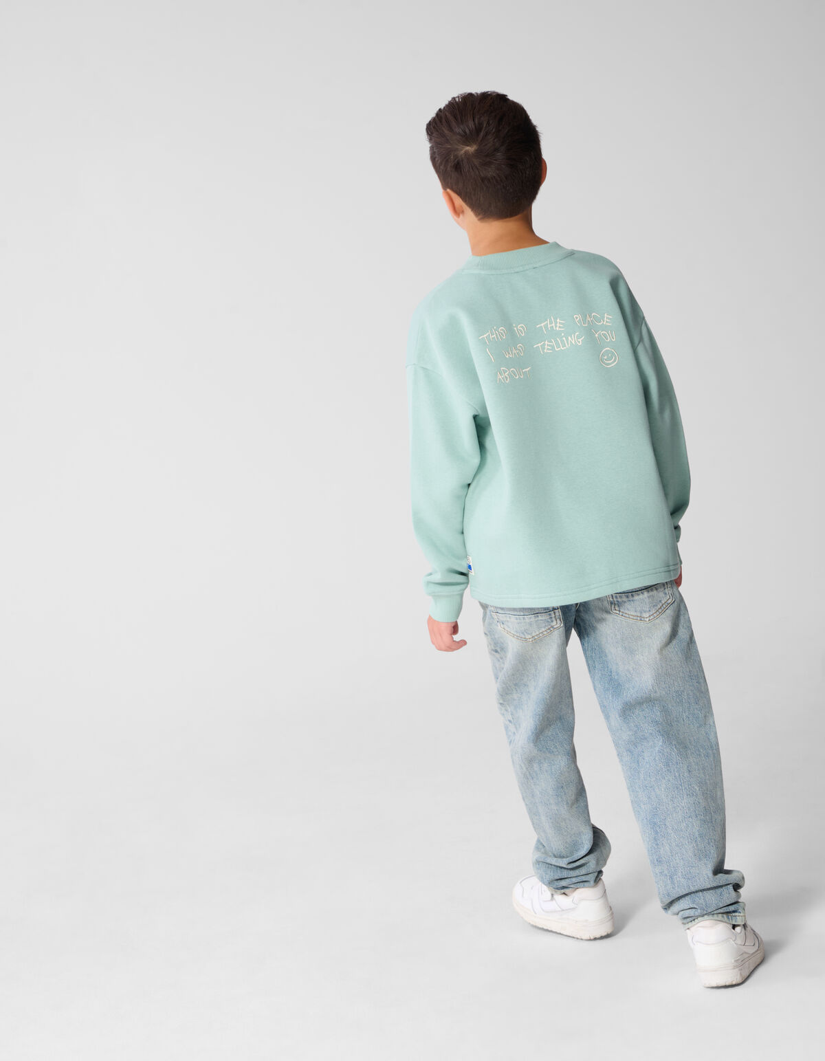 Oversized Artwork Sweater Lichtgroen SHOEBY BOYS