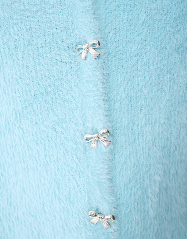 Harig Strik Vest Blauw SHOEBY GIRLS