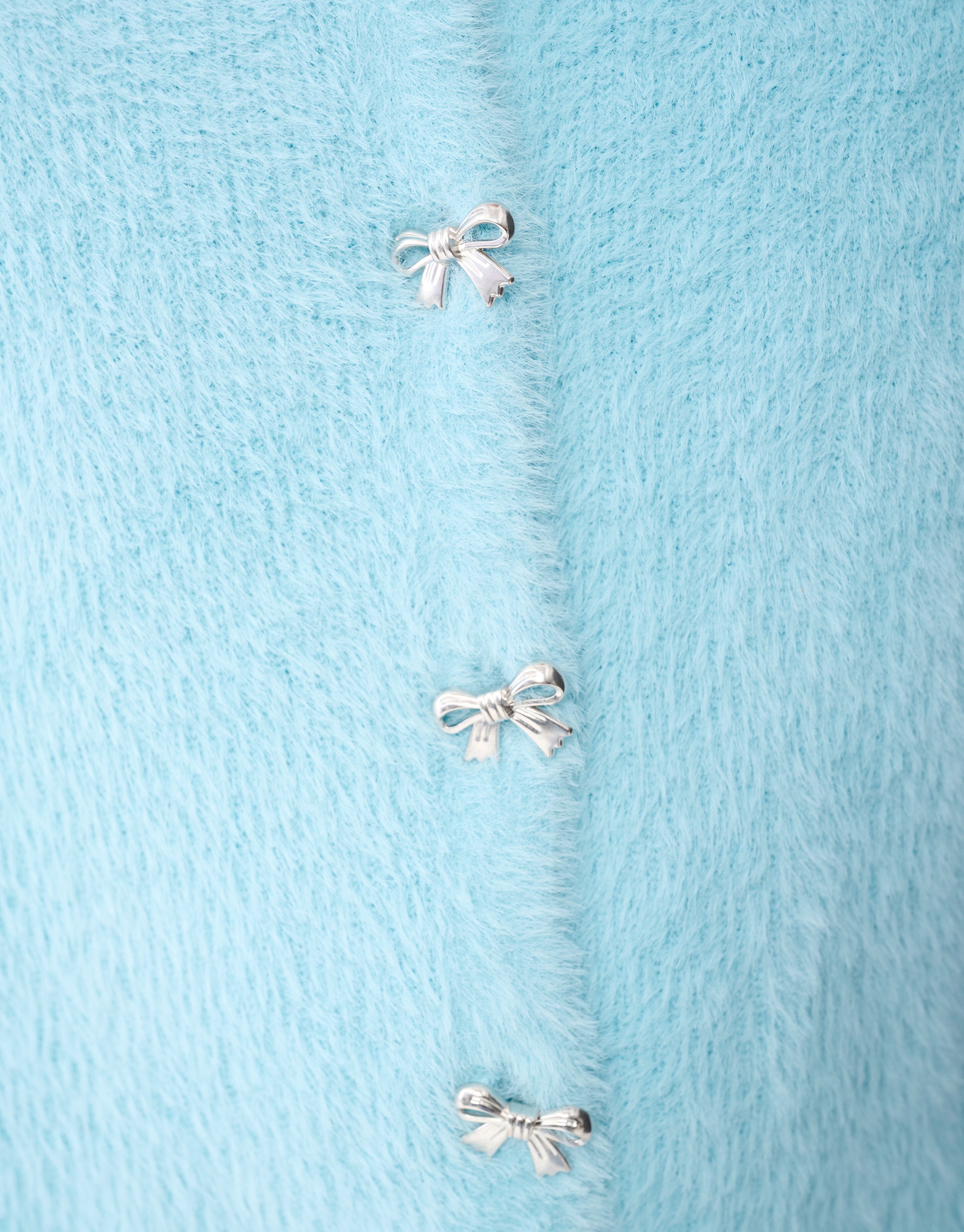 Harig Strik Vest Blauw SHOEBY GIRLS