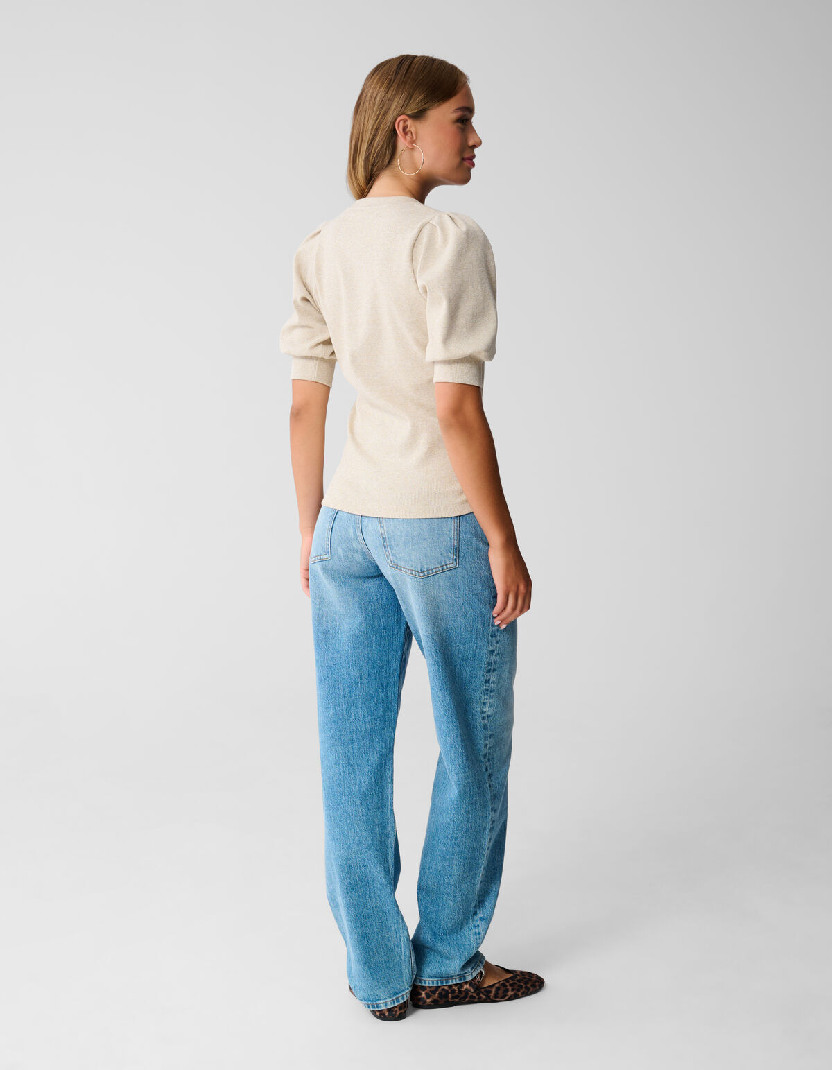 Lurex V-hals Top Goud SHOEBY WOMEN