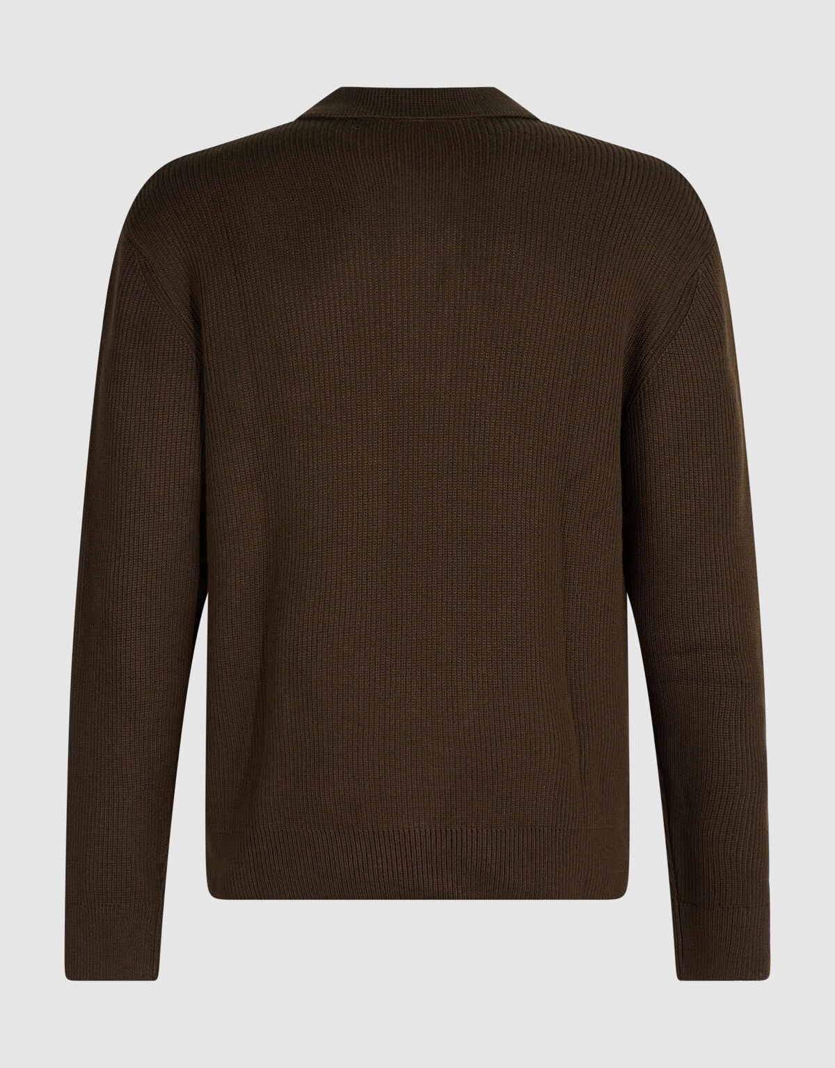 Heavy Gebreide Polo Bruin SHOEBY MEN