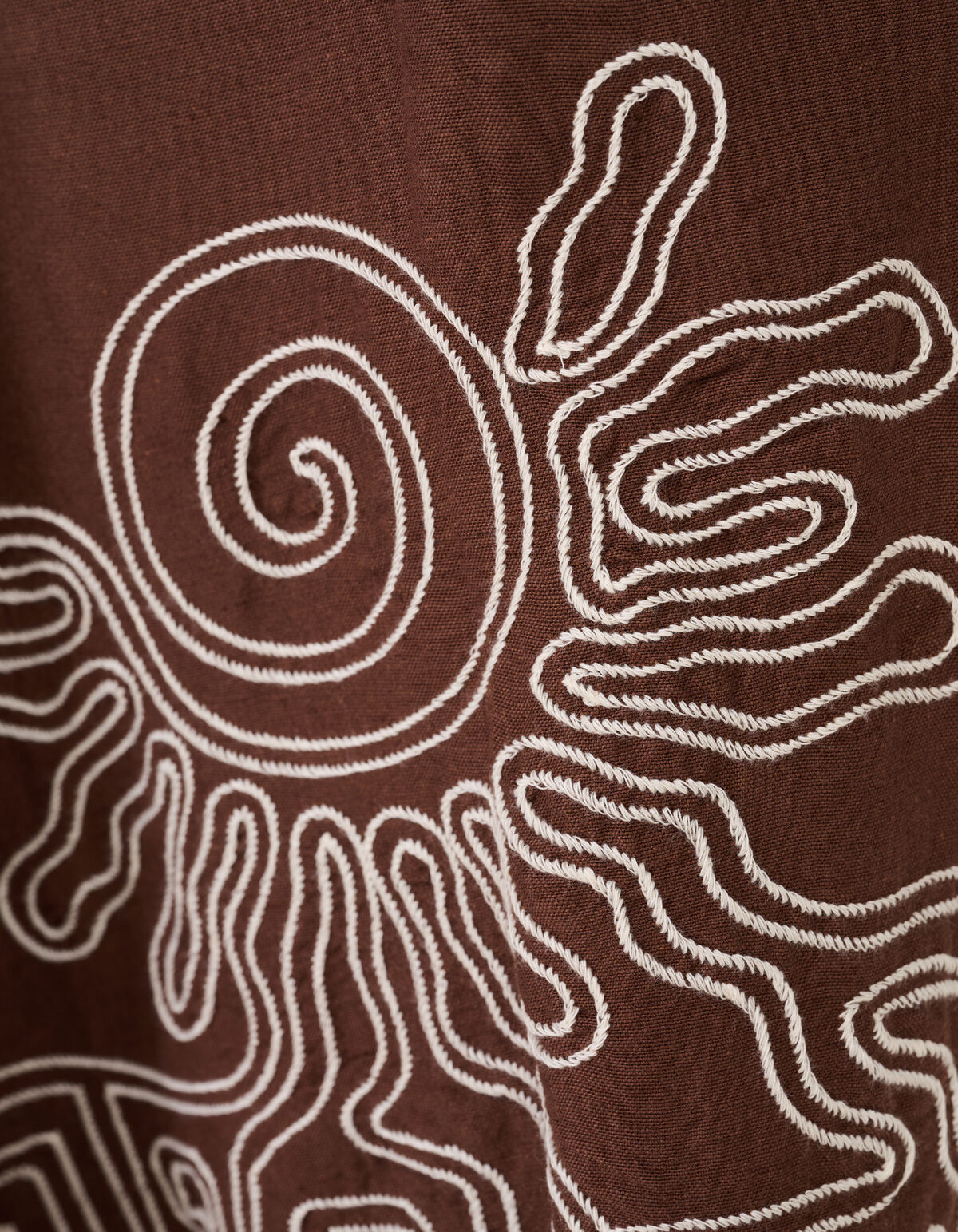 Embroidery Maxi Rok Bruin SHOEBY WOMEN