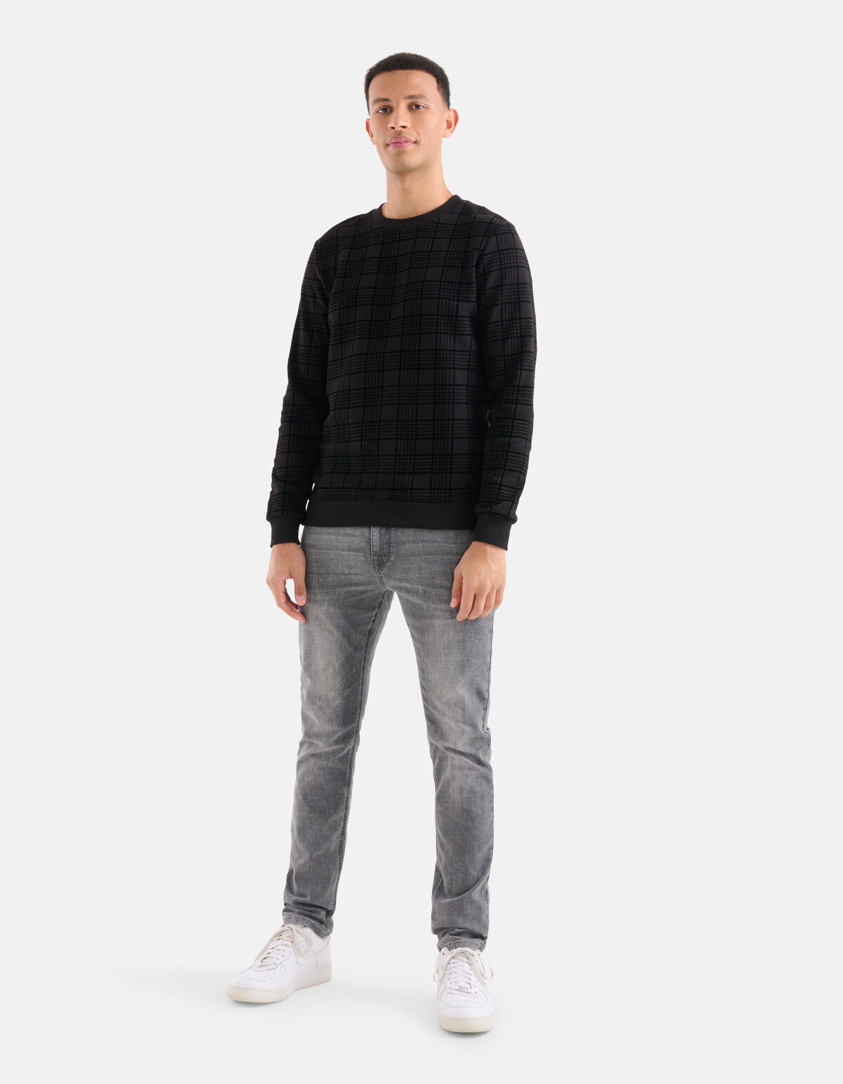 Slim Fit Jog Jeans Lichtgrijs L32 Refill