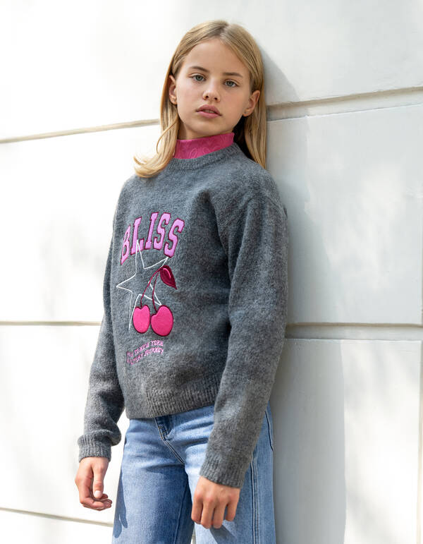 Bliss Artwork Trui Donkergrijs SHOEBY GIRLS