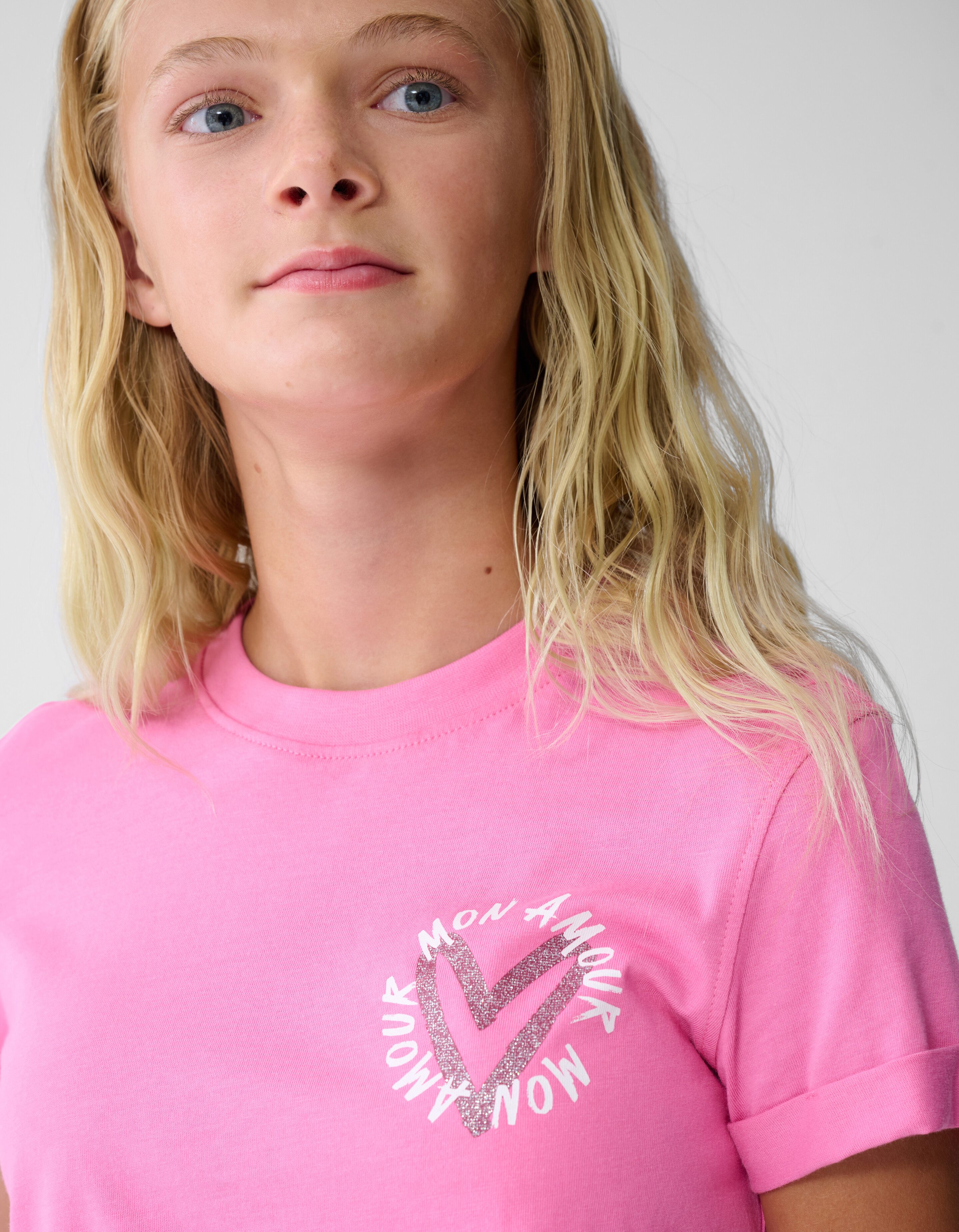 Mon Amour Artwork T-shirt Roze SHOEBY GIRLS