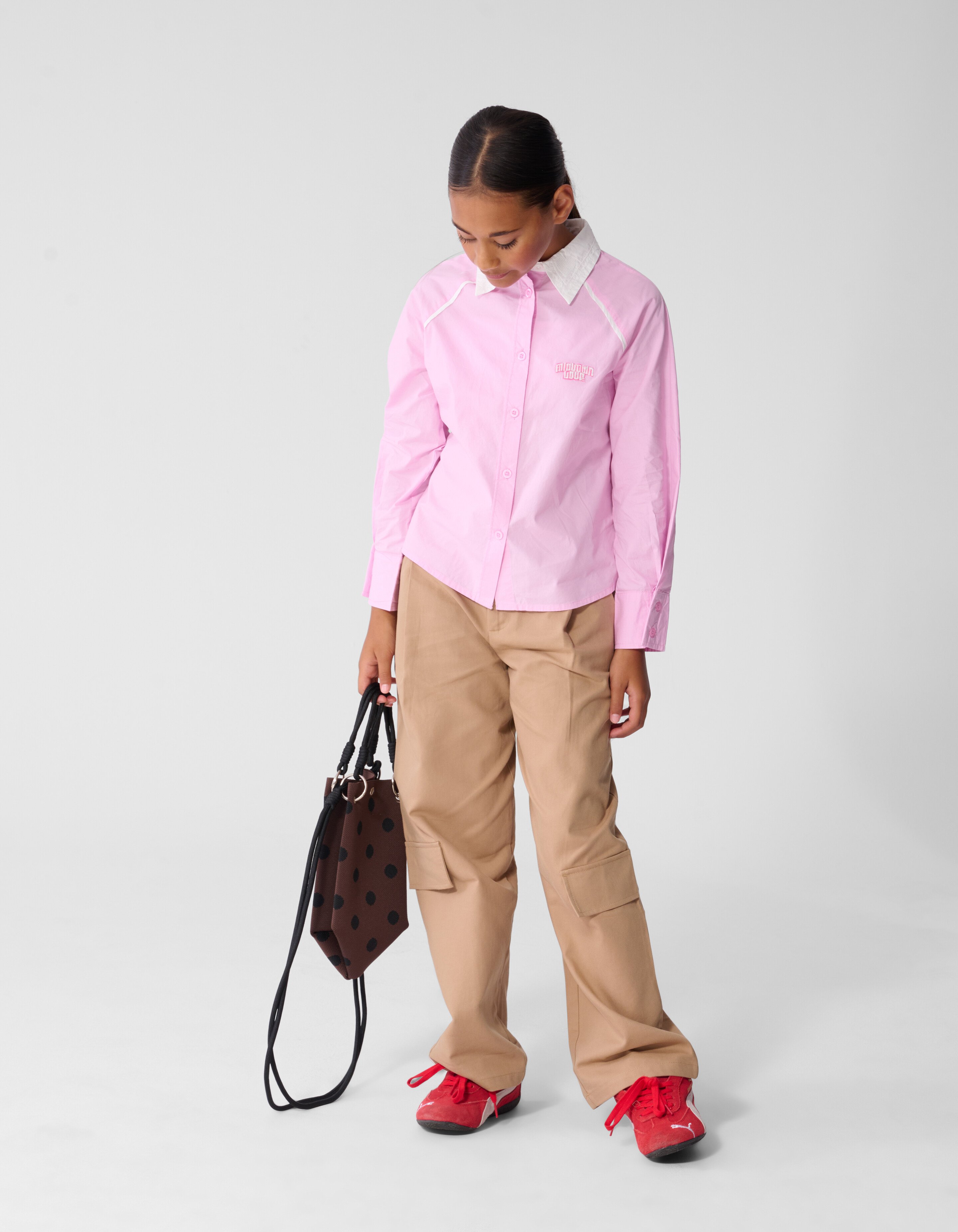 Piping Blouse Lichtroze SHOEBY GIRLS