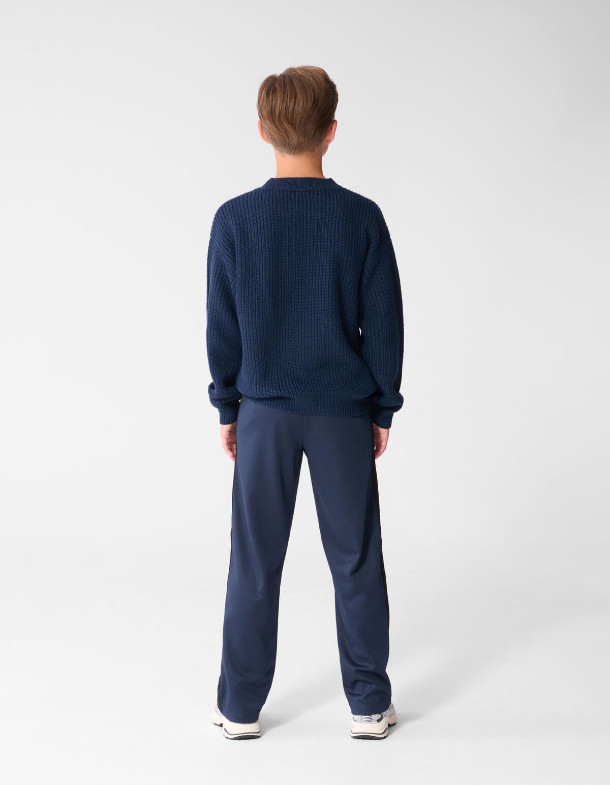 Relaxed Embroidery Gebreide Trui Donkerblauw SHOEBY BOYS