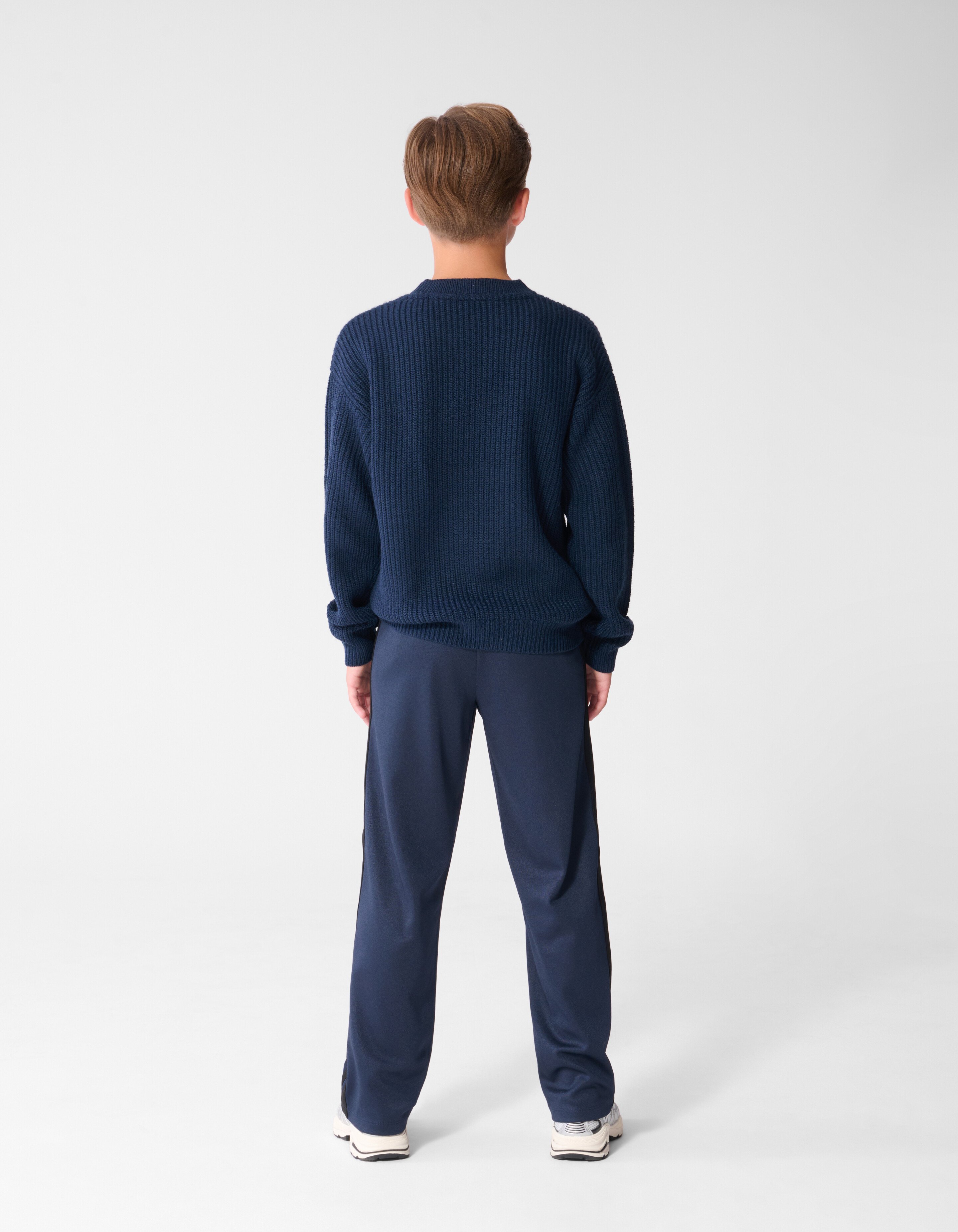 Relaxed Embroidery Gebreide Trui Donkerblauw SHOEBY BOYS