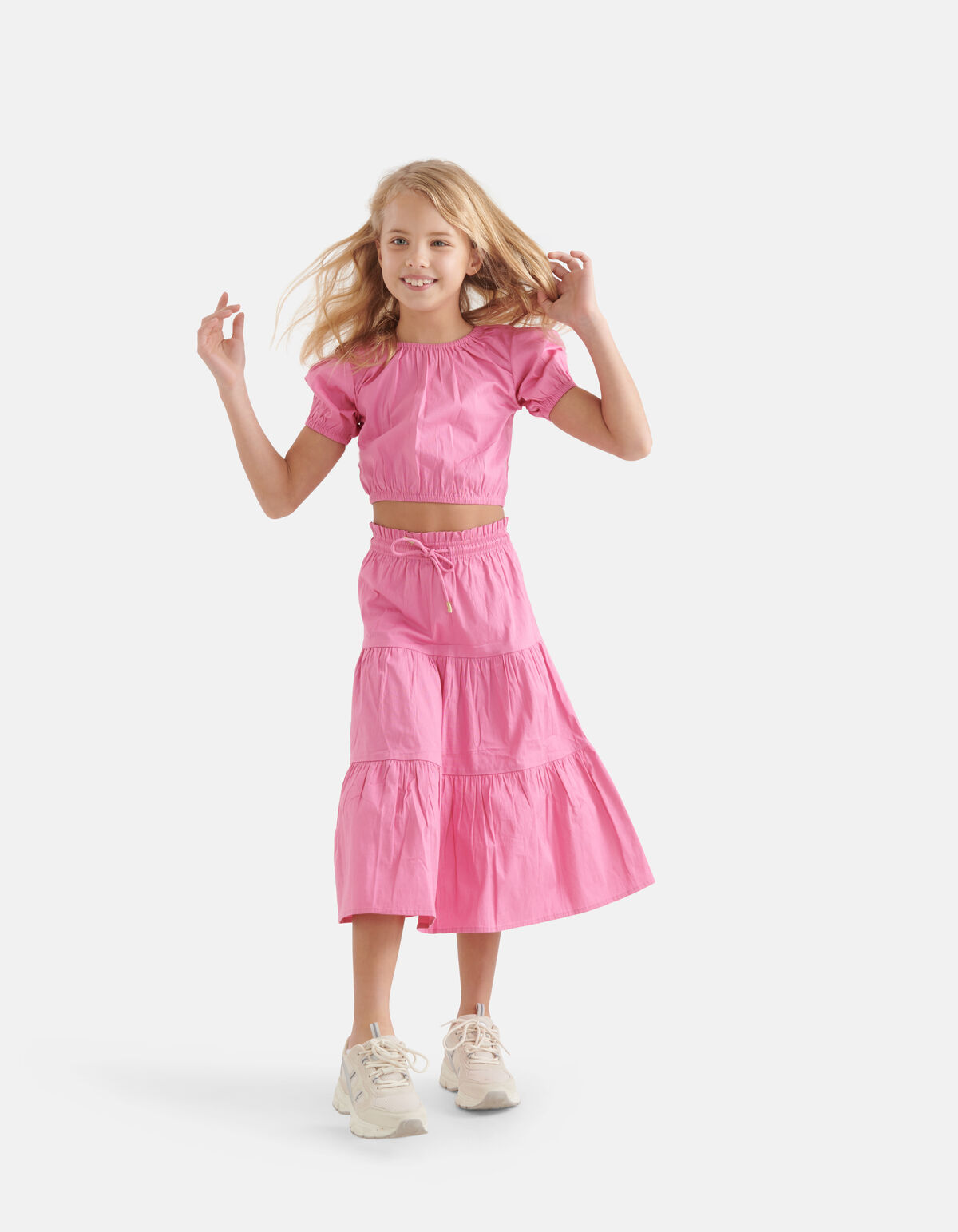 Poplin Crop Top Roze SHOEBY GIRLS