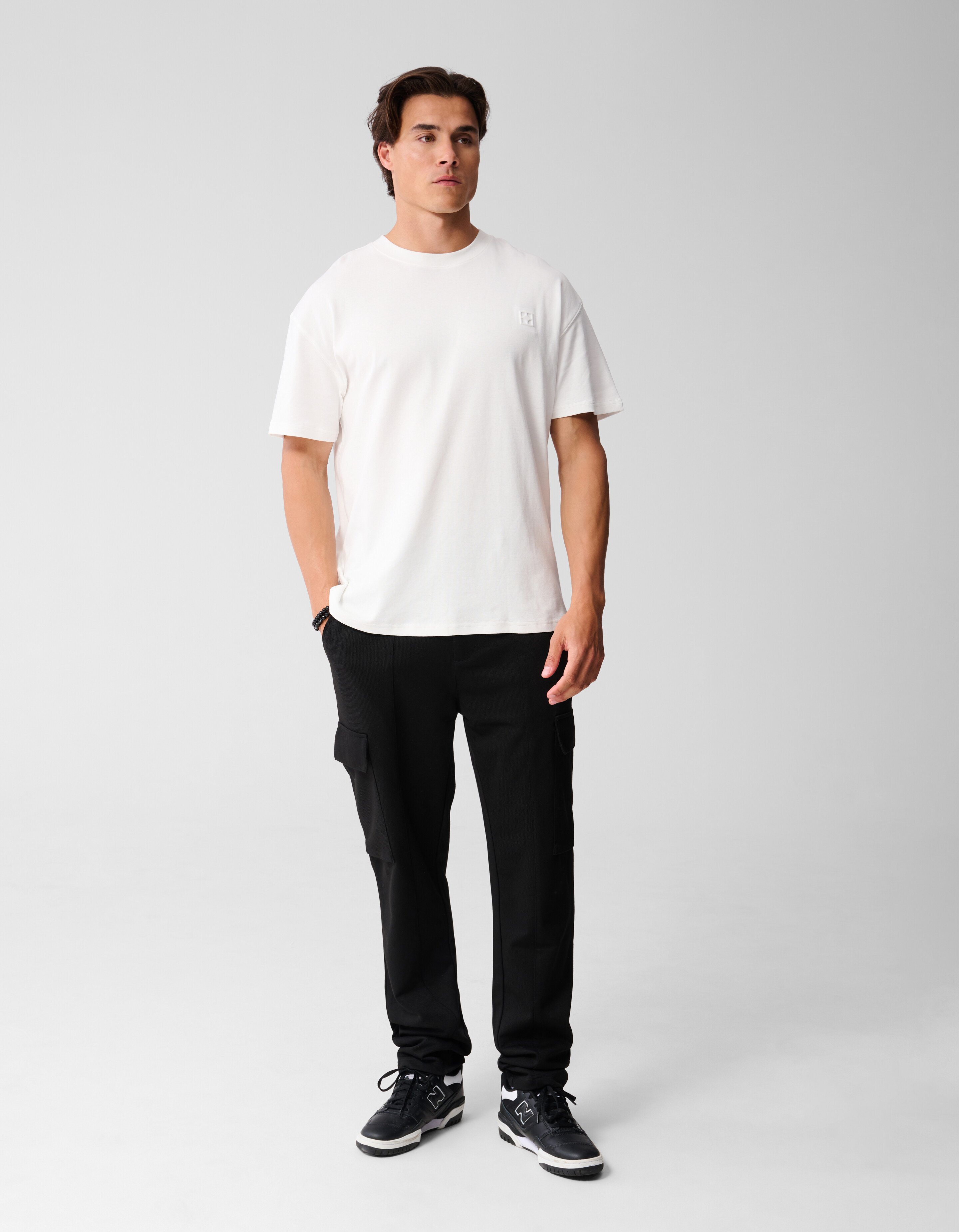 Embroidery Mix T-shirt Wit SHOEBY MEN
