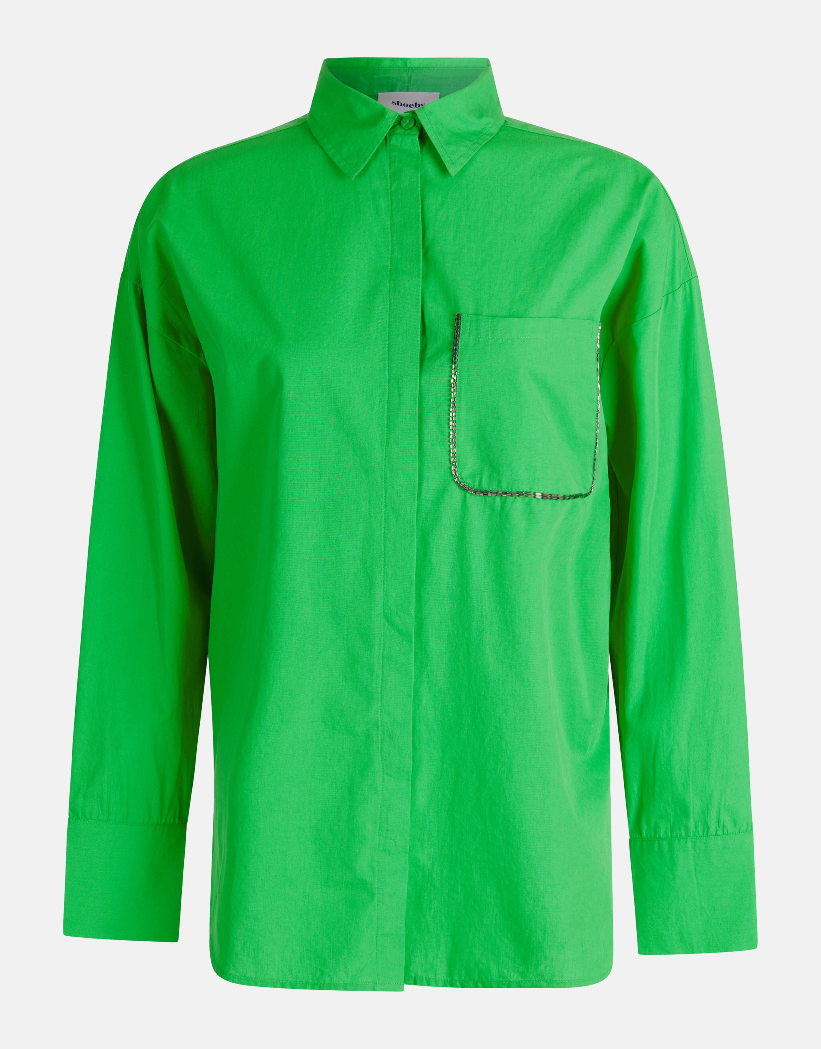 Poplin Blouse Groen By Mieke SHOEBY WOMEN