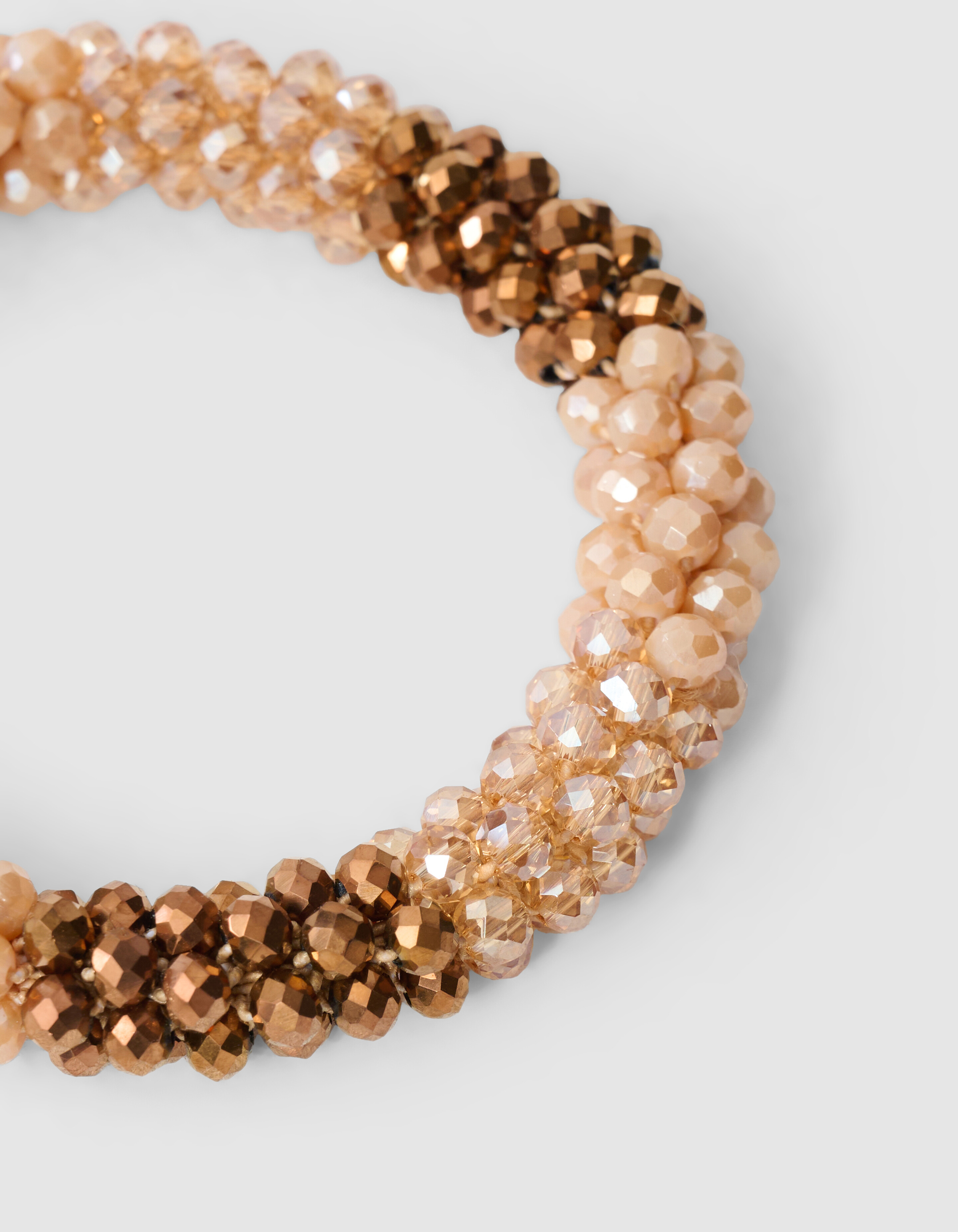 Beaded Haarelastiek Blocked Bruin SHOEBY ACCESSOIRES