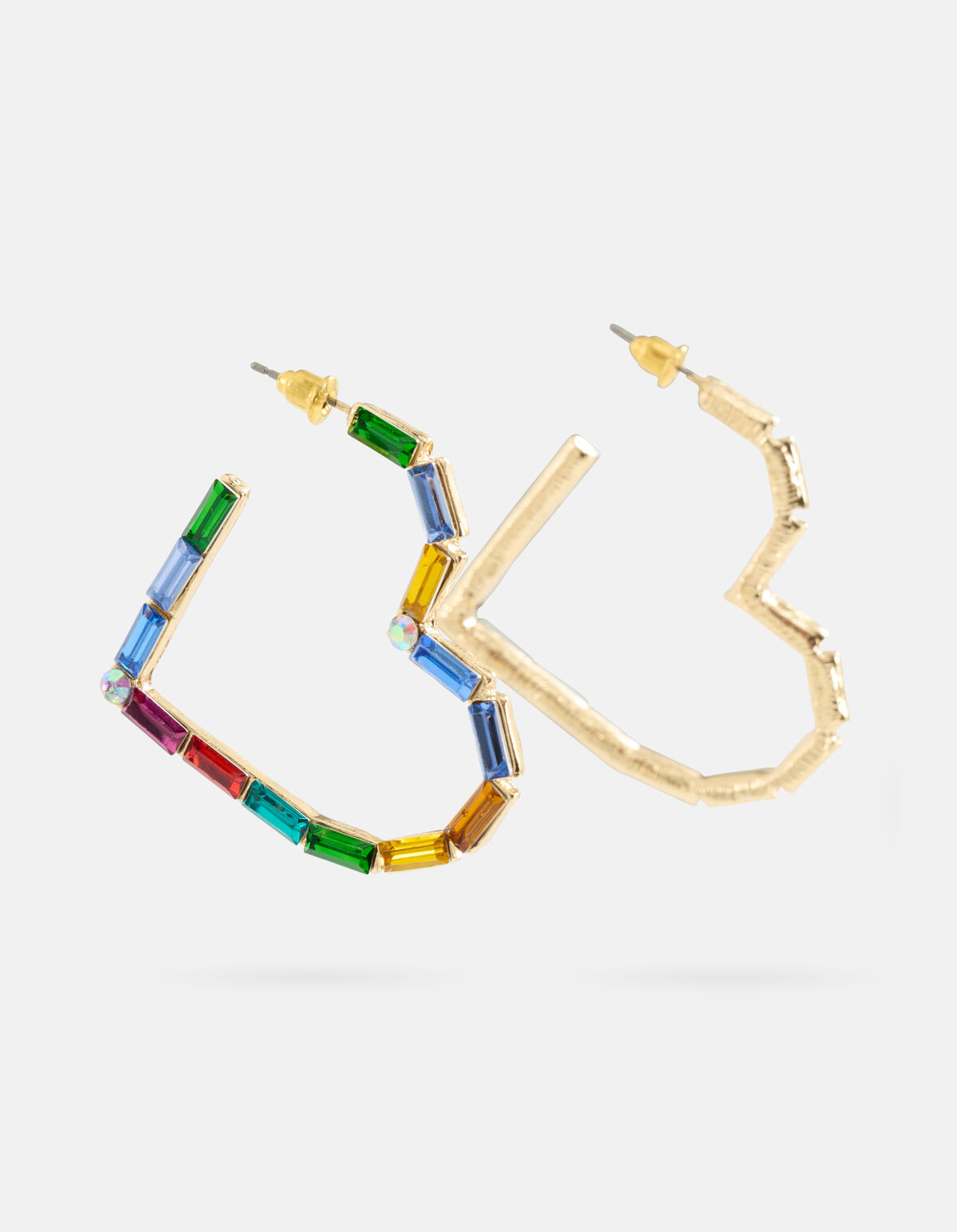 Multi Strass Hartjes Oorbellen Goud SHOEBY ACCESSOIRES