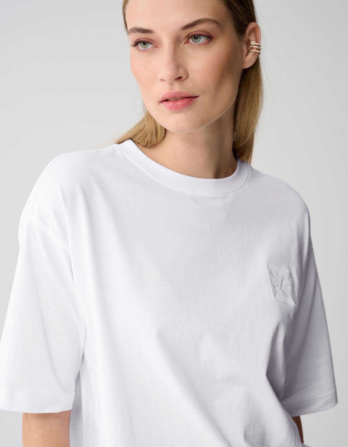 Oversized Basic T-shirt Wit By Lonneke SHOEBY WOMEN