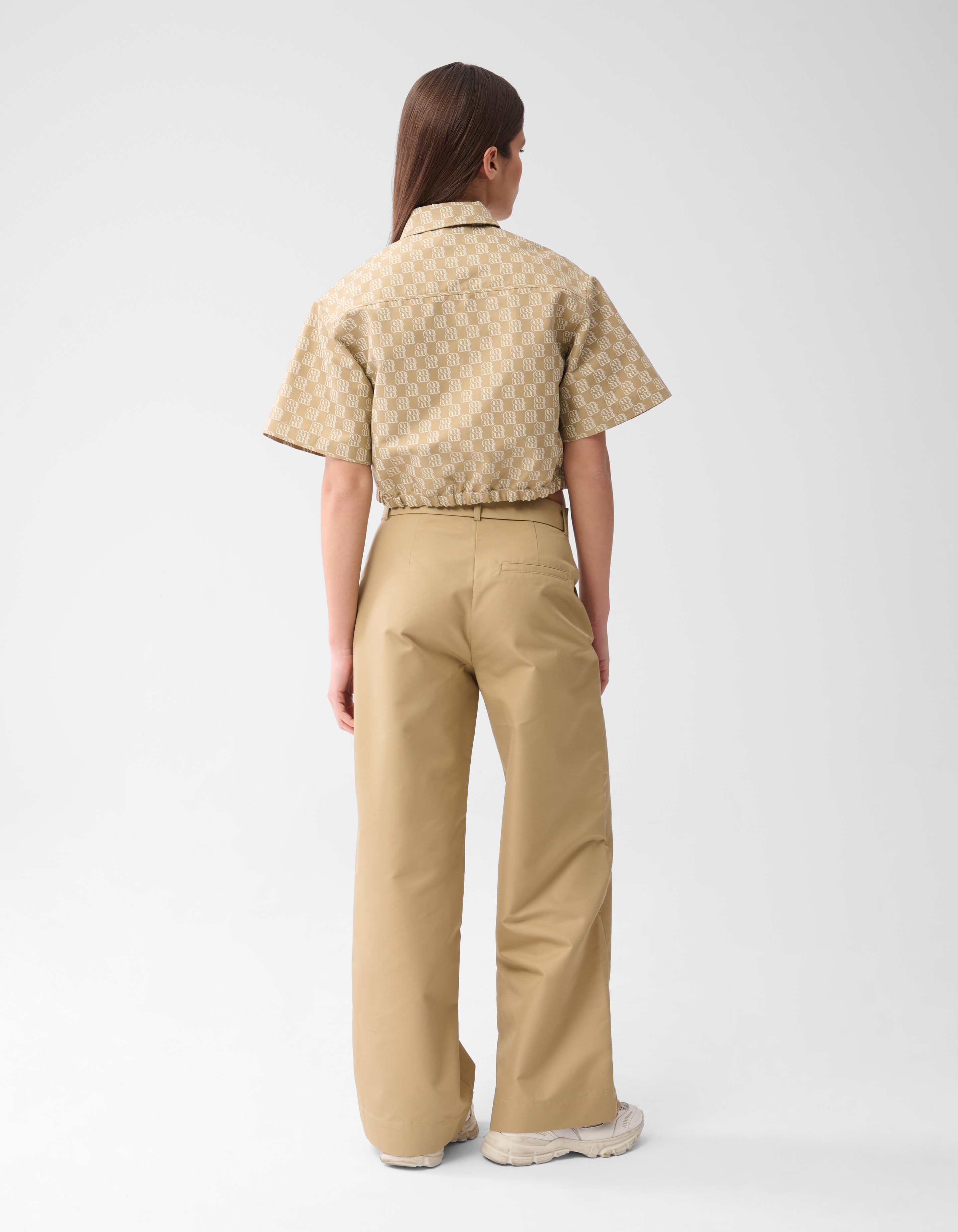 Cropped Printed Blouse Zand By Mieke SHOEBY WOMEN