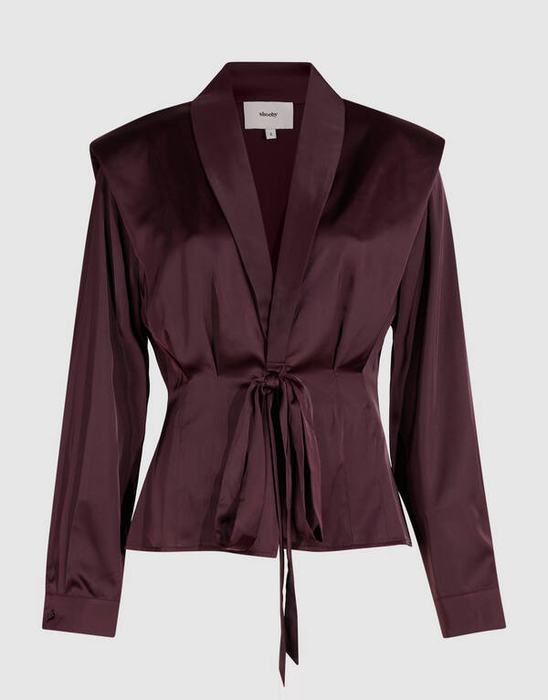 Getailleerde Blouse Donkerrood By Mieke SHOEBY WOMEN