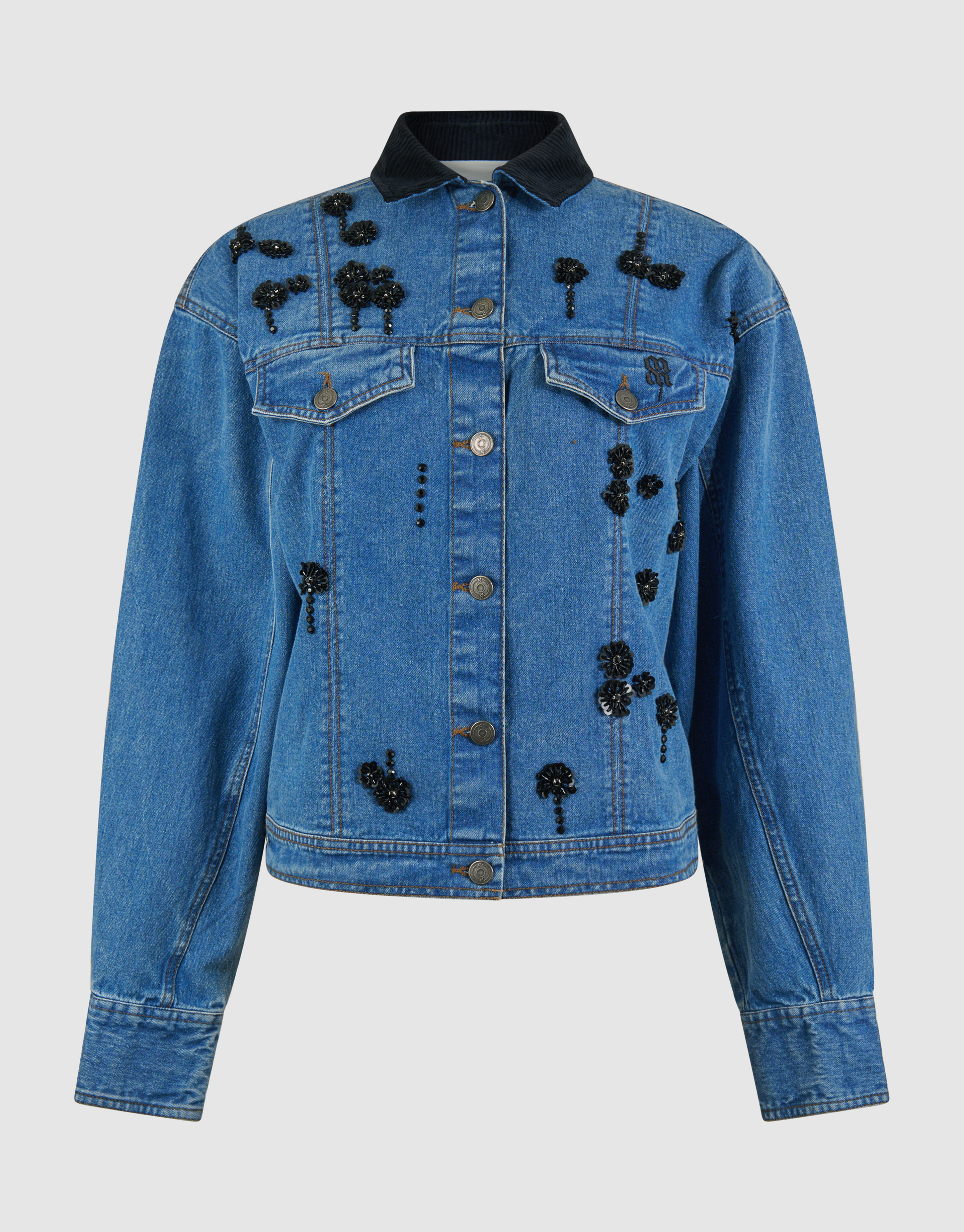 Embellished Denim Jack Blauw By Mieke SHOEBY WOMEN