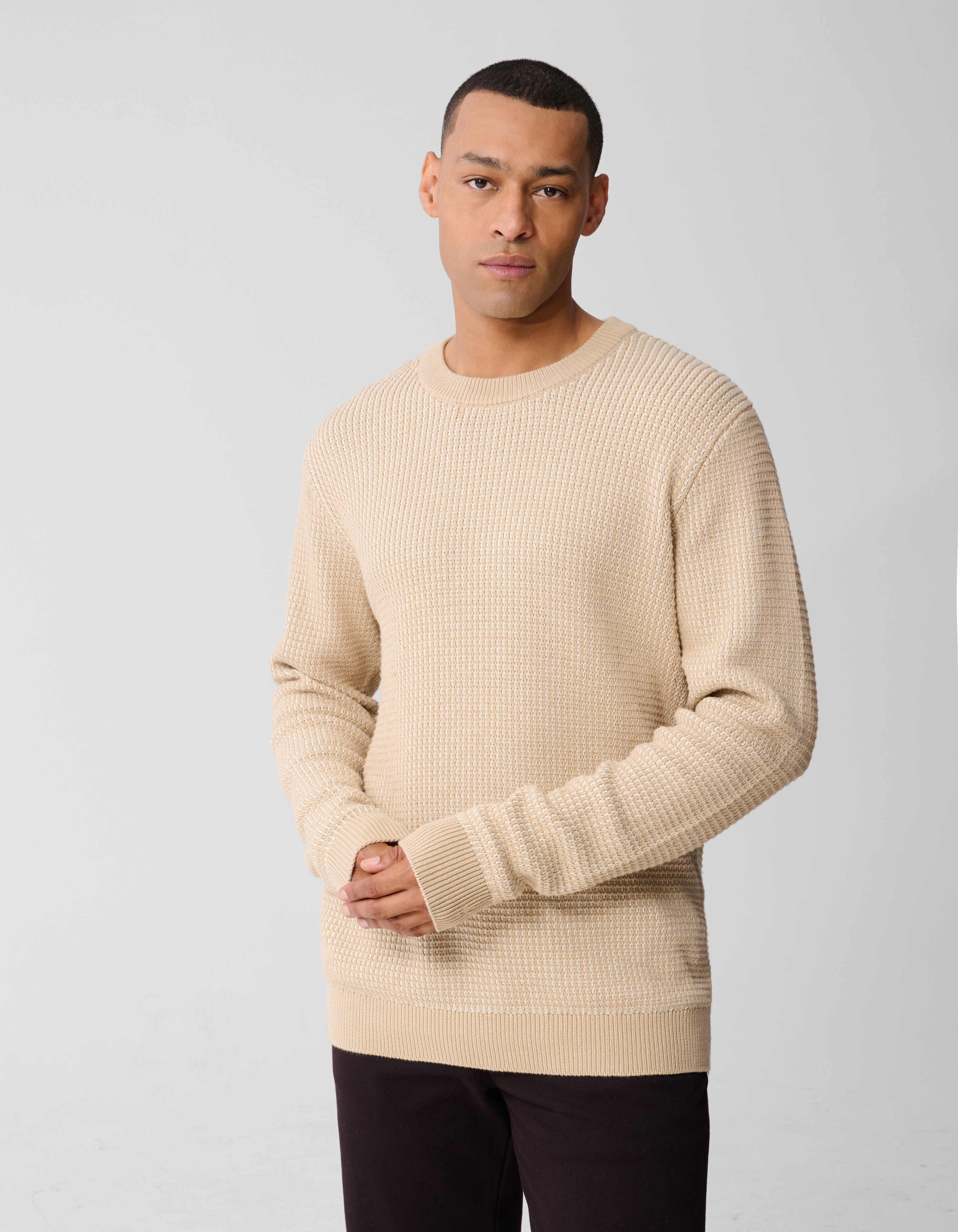Plaited Trui Zand SHOEBY MEN