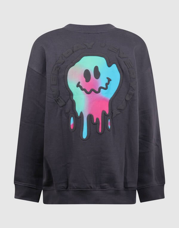Smile Artwork Sweater Donkergrijs SHOEBY BOYS