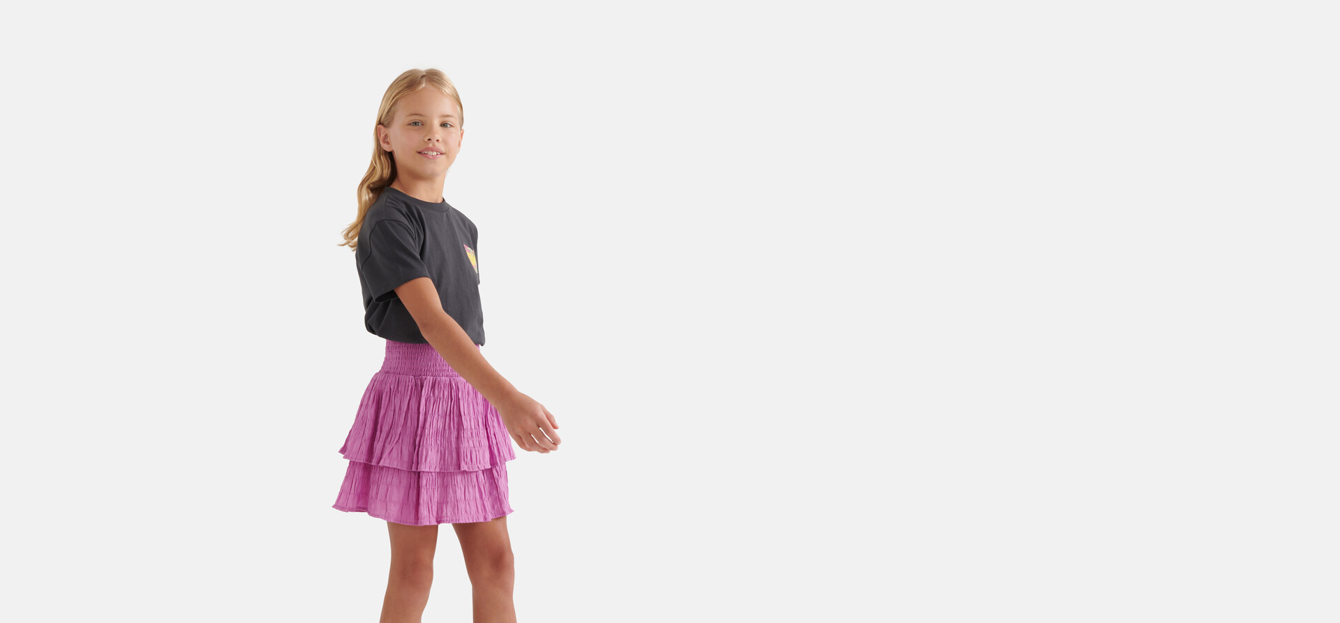 Seersucker Rok Paars SHOEBY GIRLS