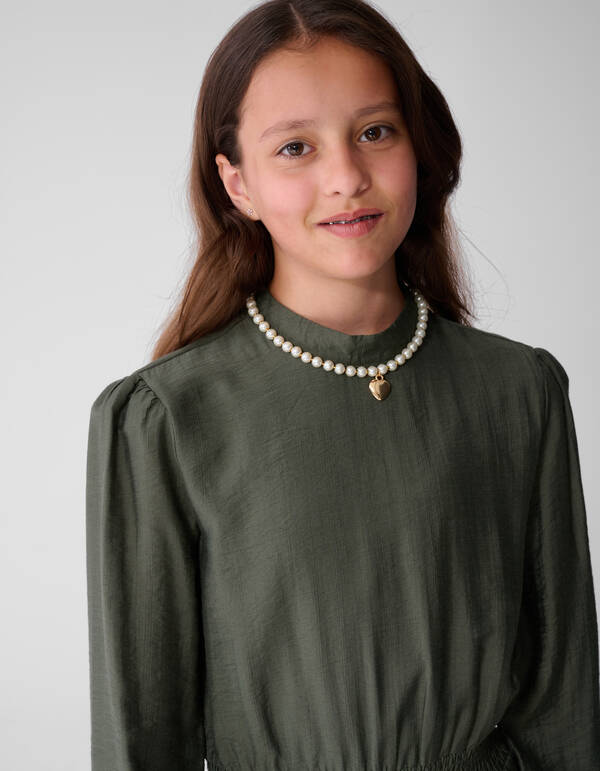 Stud Jurk Donkergroen SHOEBY GIRLS