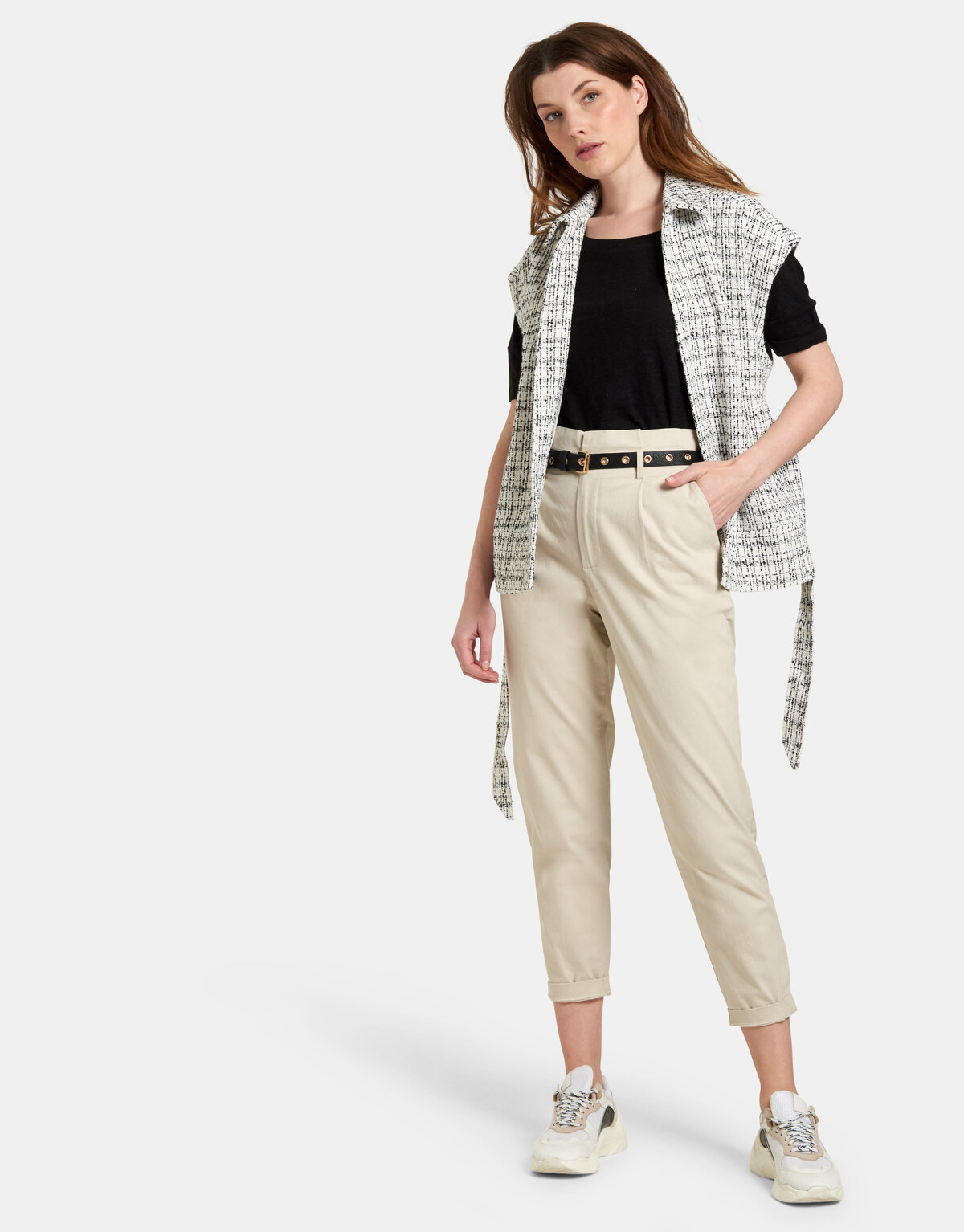 Sleeveless Tweed Gilet Eksept